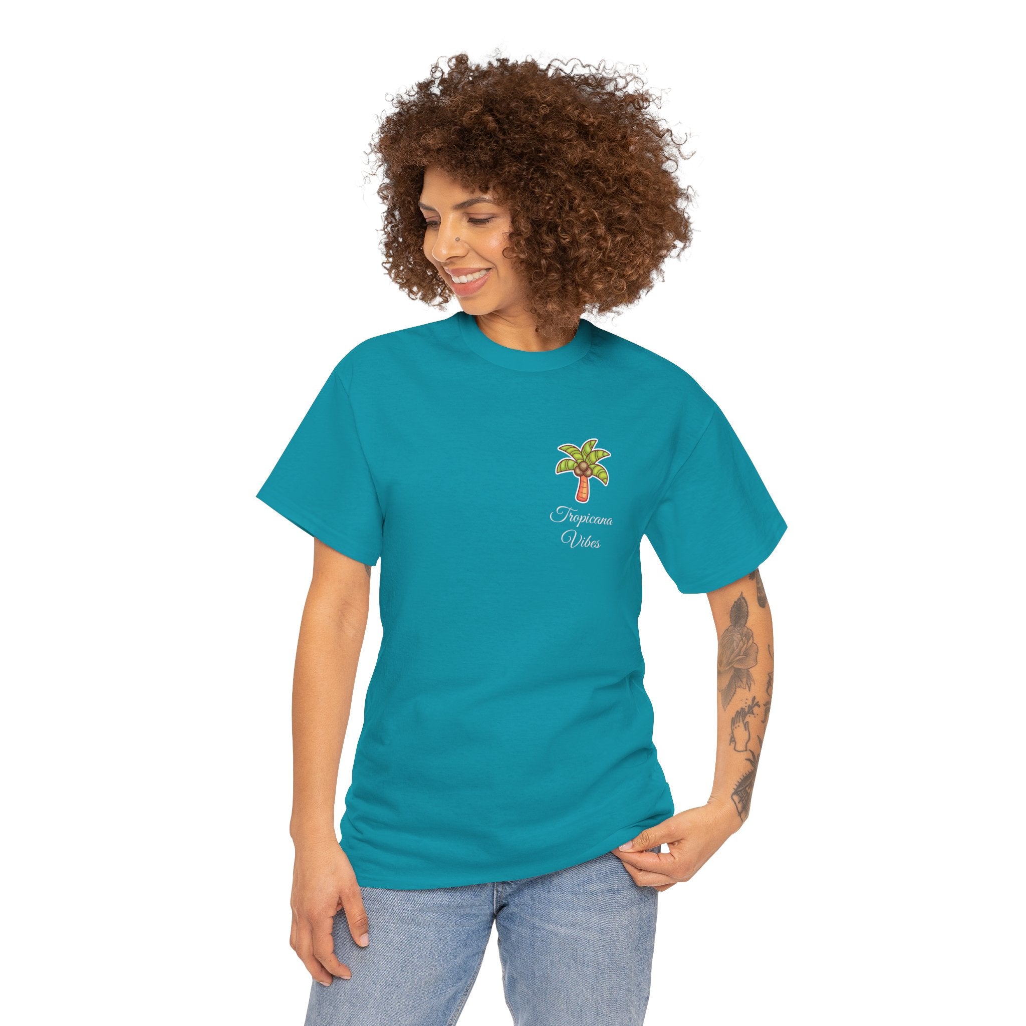 Tropicana Vibes T-Shirt — Tropical Palm Beach Graphic Tee