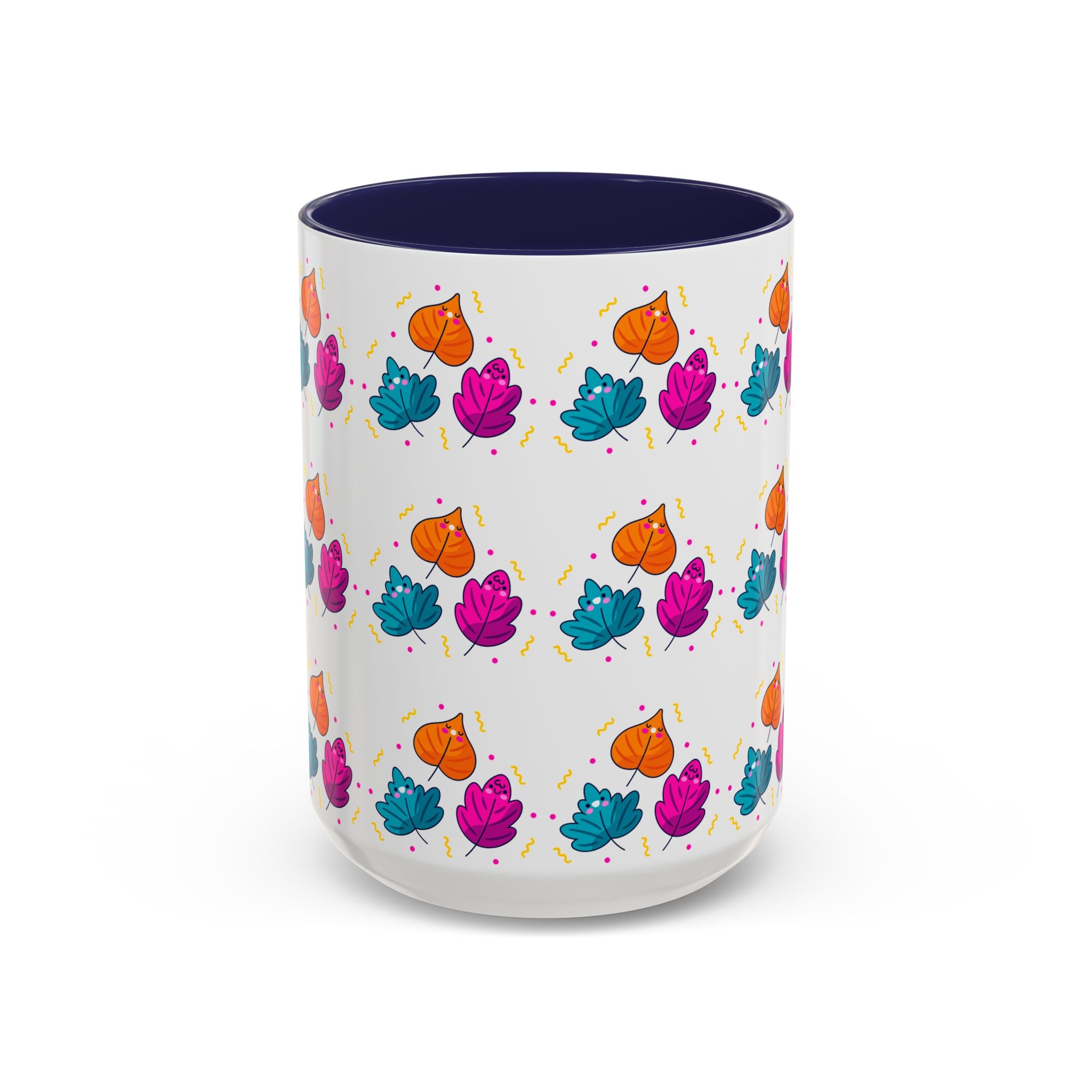 Bright Vibrant Leaves Accent Coffee Mug (11, 15 oz)