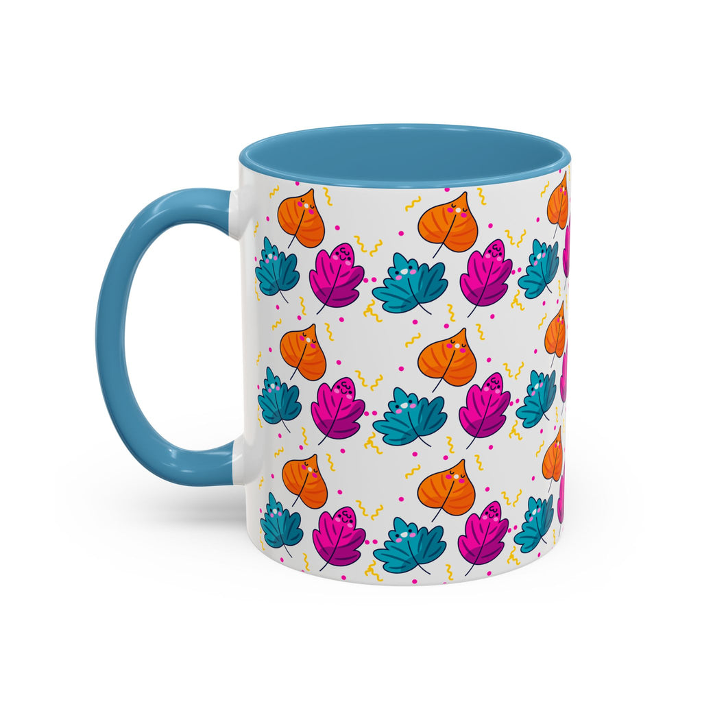 Bright Vibrant Leaves Accent Coffee Mug (11, 15 oz)