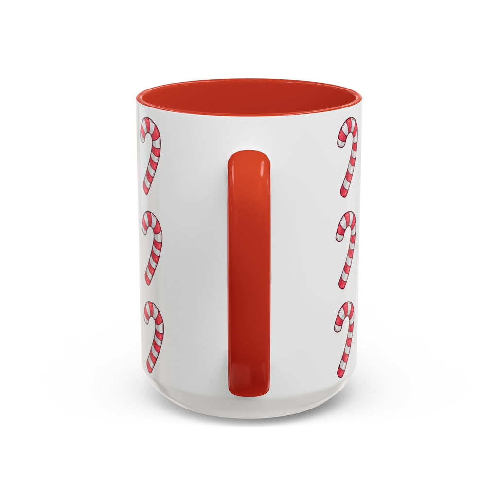 Candy Cane Pattern Accent Coffee Mug (11/15oz)