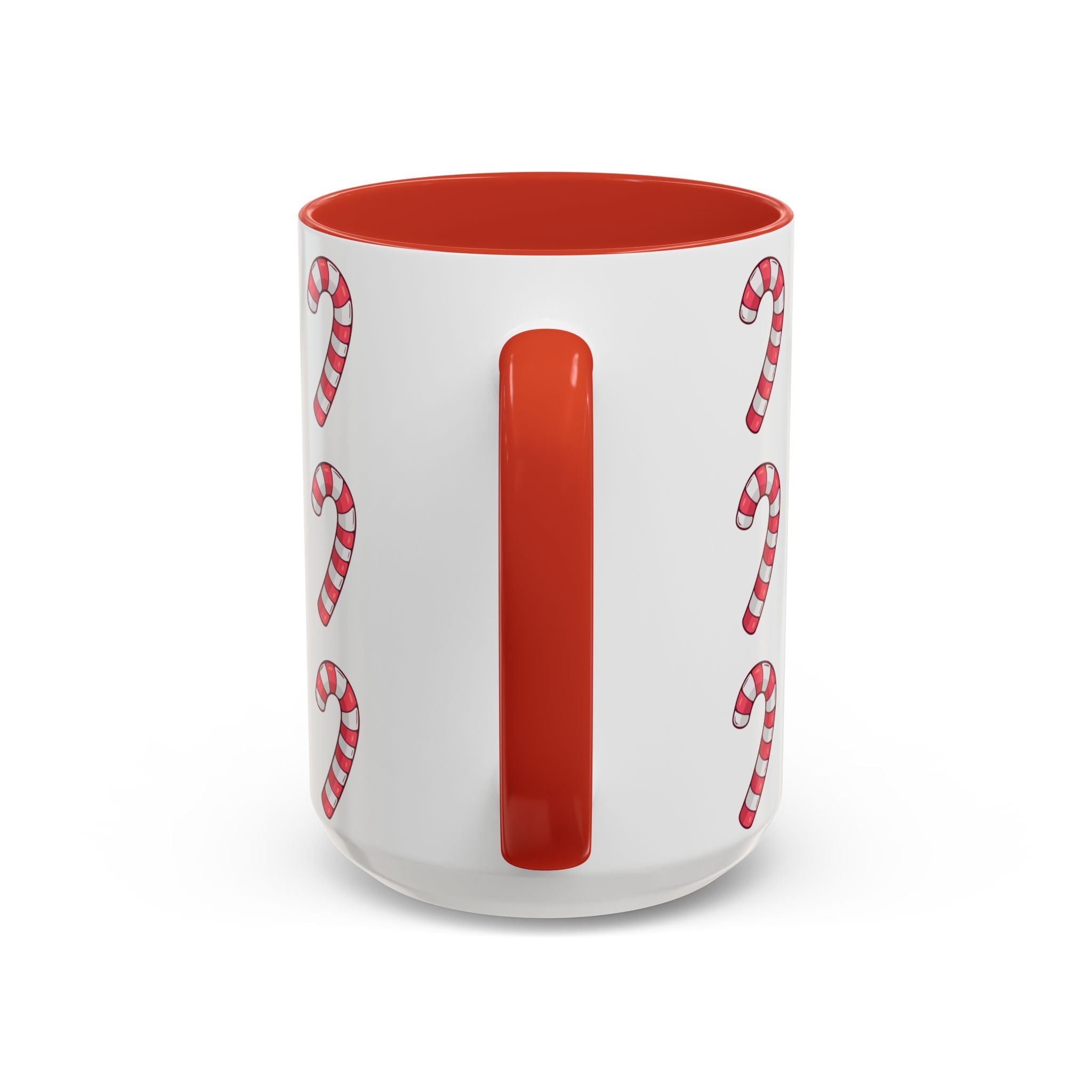 Candy Cane Pattern Accent Coffee Mug (11/15oz)