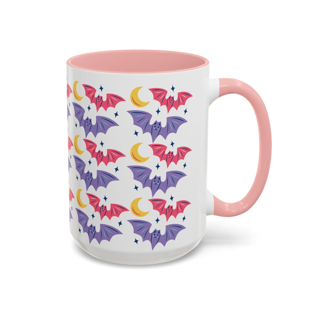 Cute Bats With Crescent Moon Accent Coffee Mug (11, 15oz)