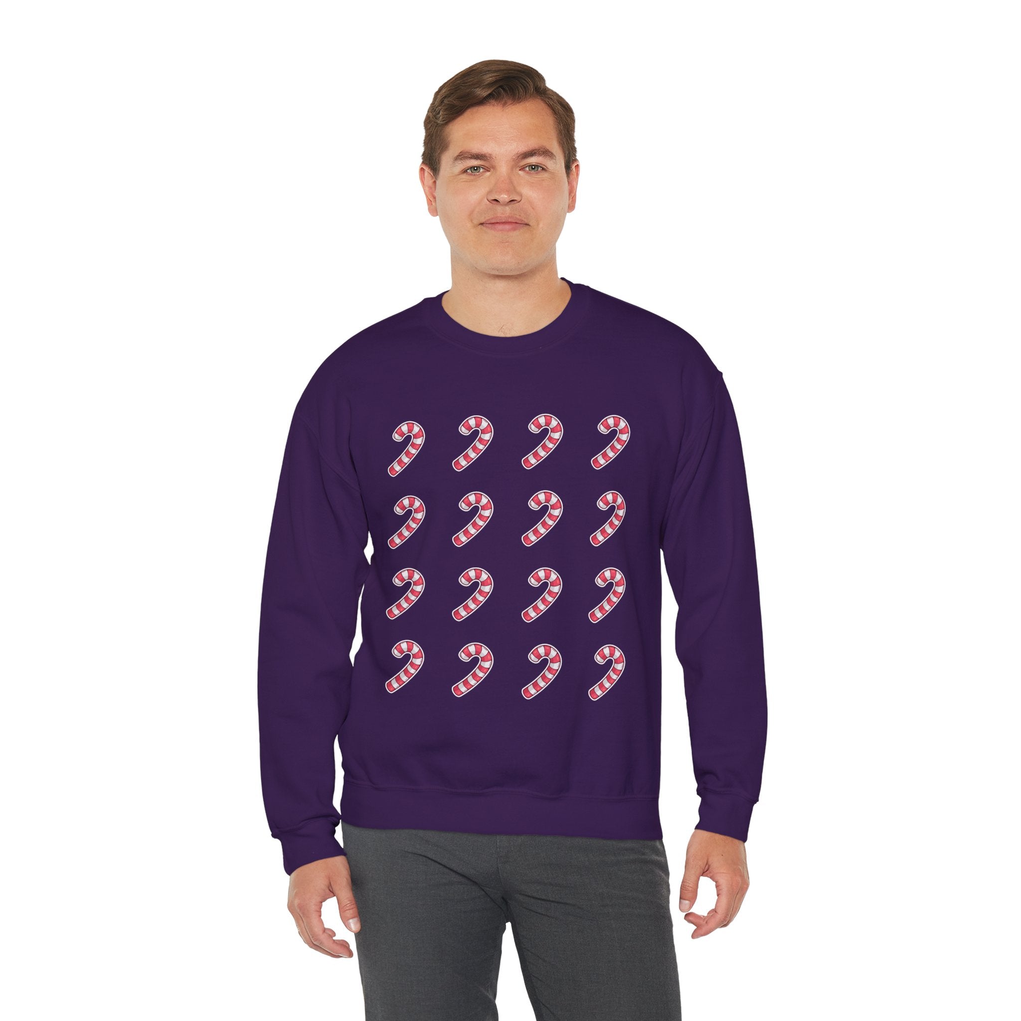 Candy Cane Pattern Crewneck Sweatshirt