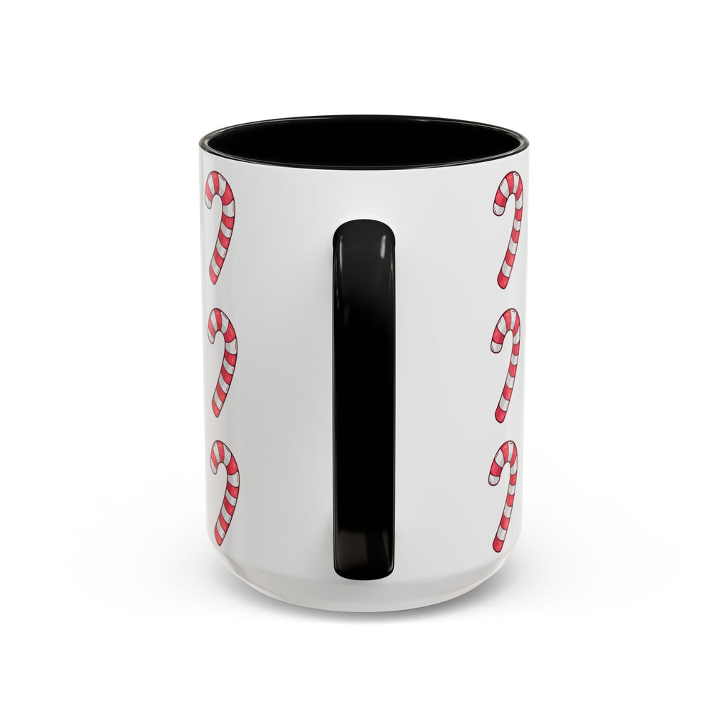 Candy Cane Pattern Accent Coffee Mug (11/15oz)