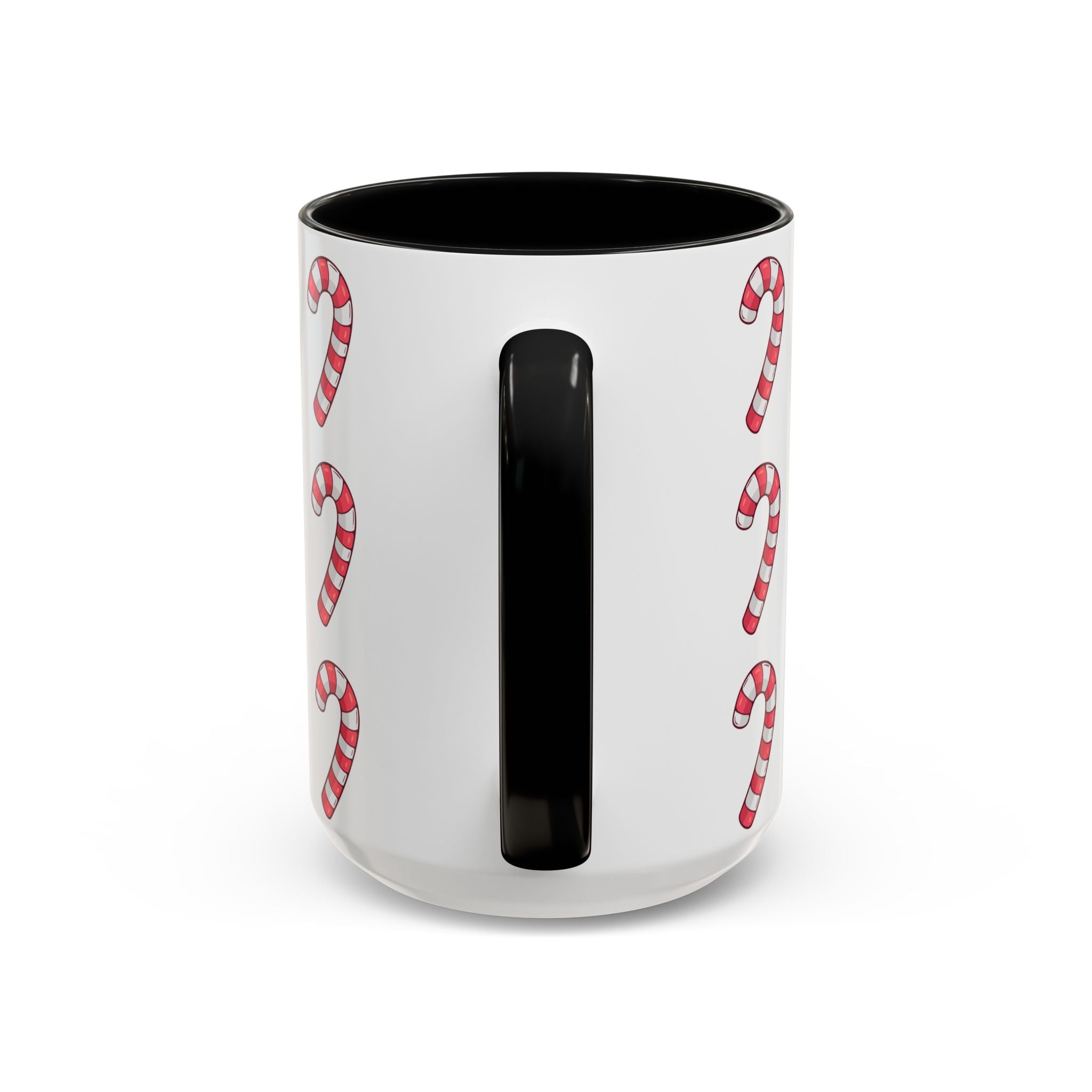 Candy Cane Pattern Accent Coffee Mug (11/15oz)
