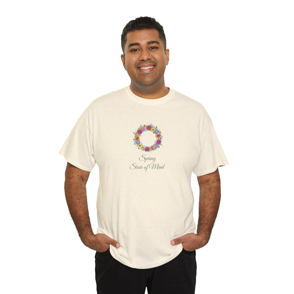 ''Spring State of Mind'' T-Shirt - Floral Wreath Spring Tee