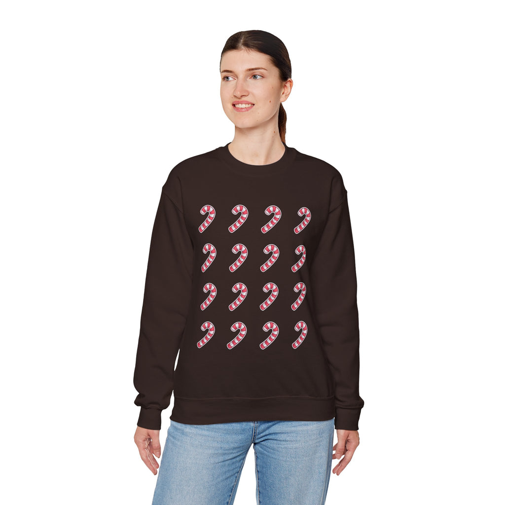 Candy Cane Pattern Crewneck Sweatshirt