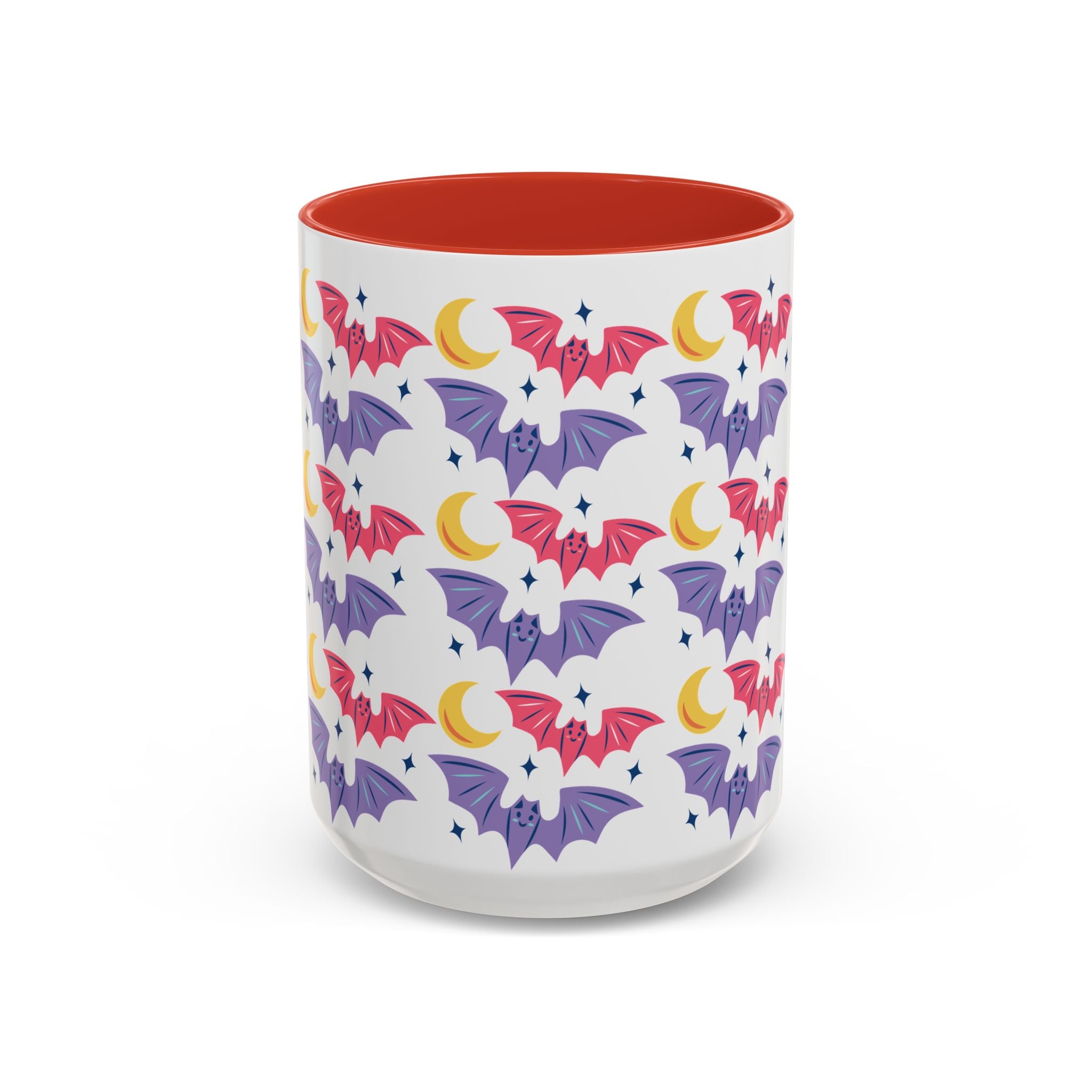 Cute Bats With Crescent Moon Accent Coffee Mug (11, 15oz)