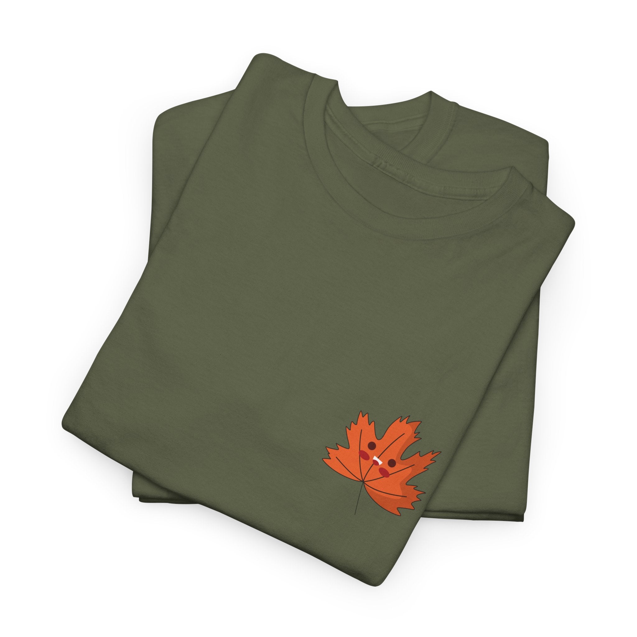 Cute Autumn Leaf Unisex Heavy Cotton Tee