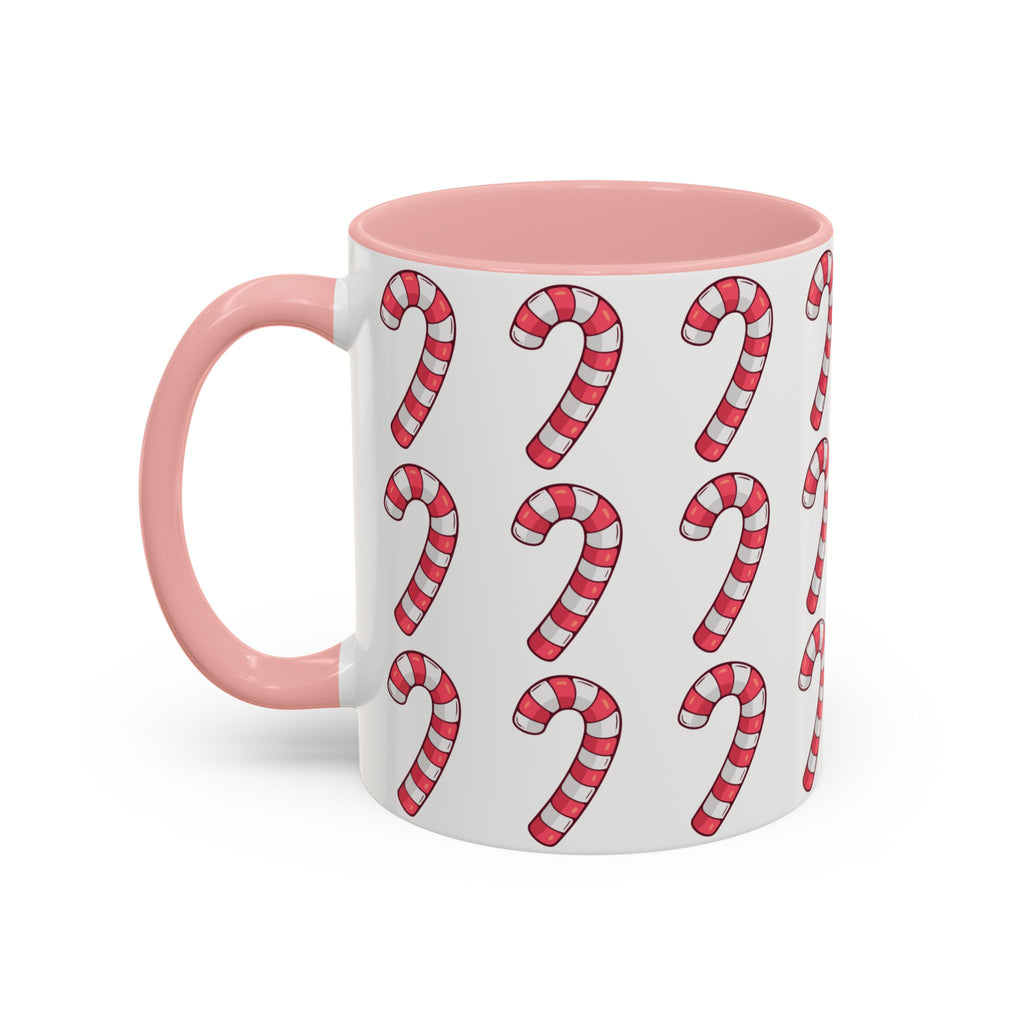Candy Cane Pattern Accent Coffee Mug (11/15oz)