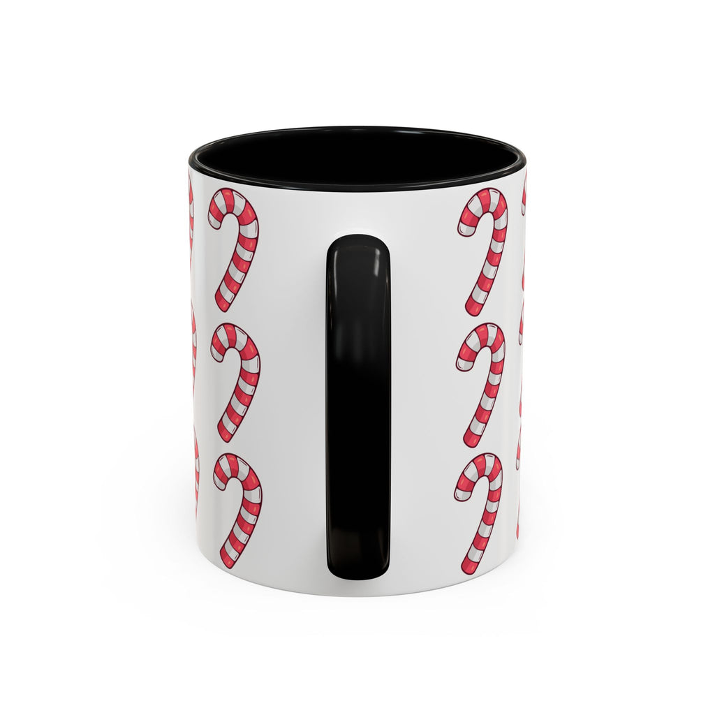 Candy Cane Pattern Accent Coffee Mug (11/15oz)
