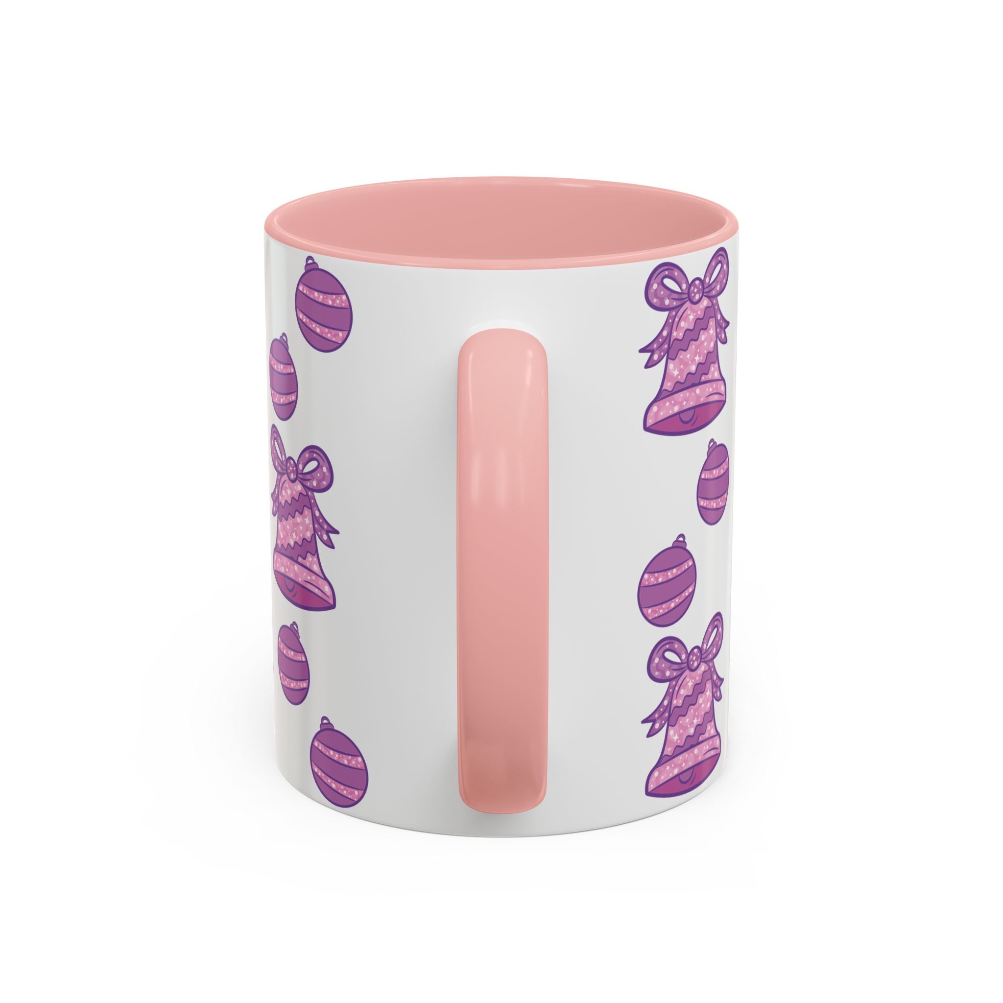 Glittery Purple-Pink Holiday Pattern Accent Coffee Mug  (11/15oz)