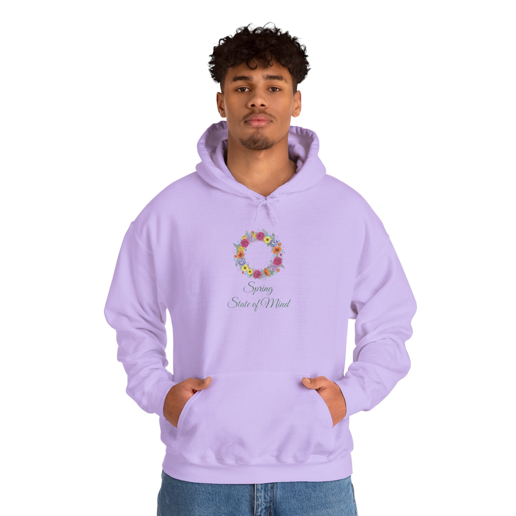 ''Spring State of Mind'' Hoodie —  Floral Wreath Spring Pullover
