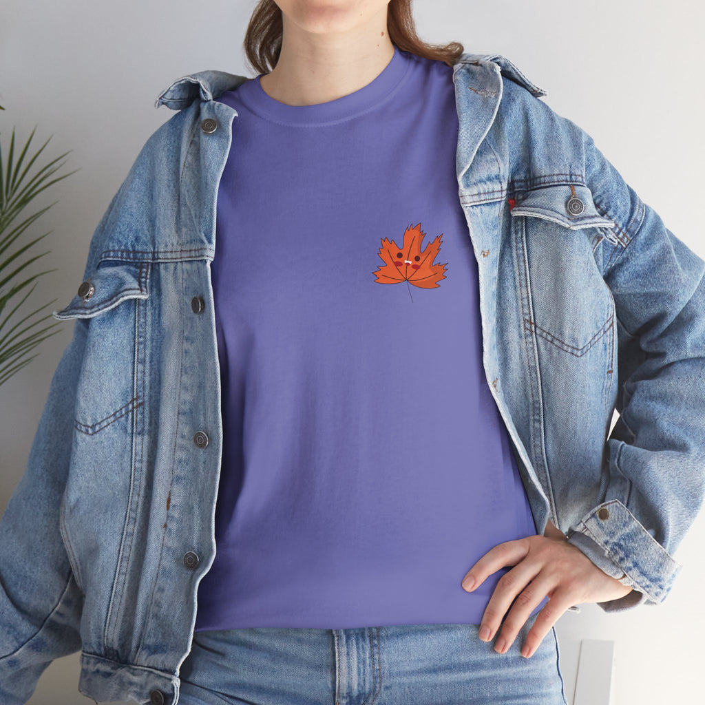 Cute Autumn Leaf Unisex Heavy Cotton Tee