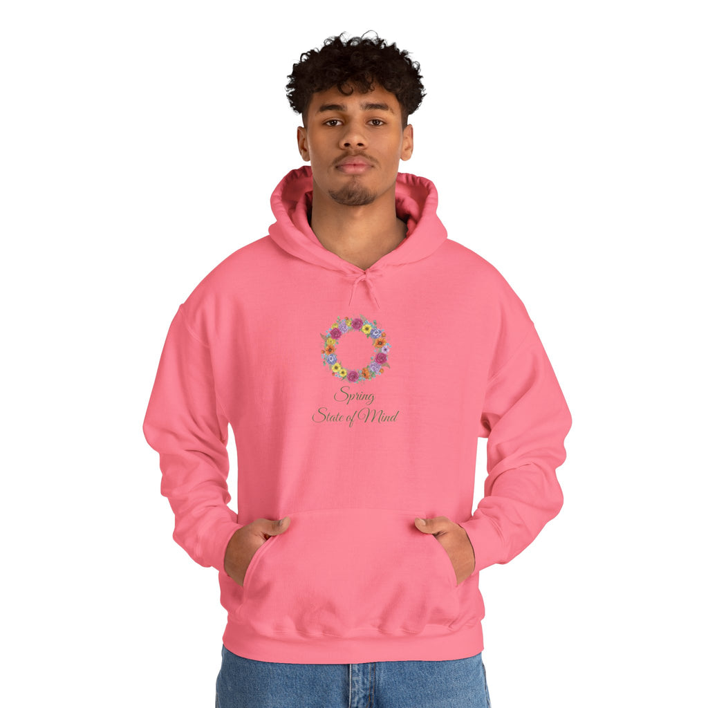 ''Spring State of Mind'' Hoodie —  Floral Wreath Spring Pullover