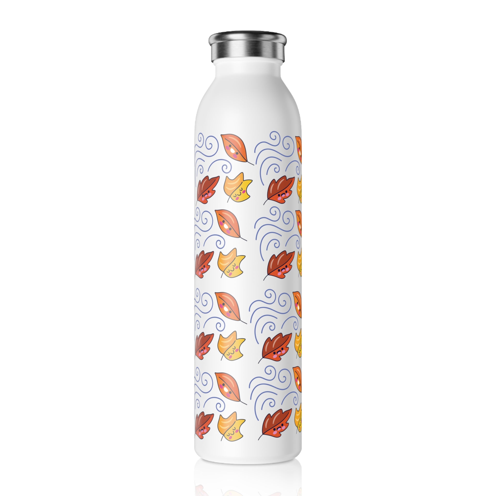 Leaves and Wind Slim Water Bottle