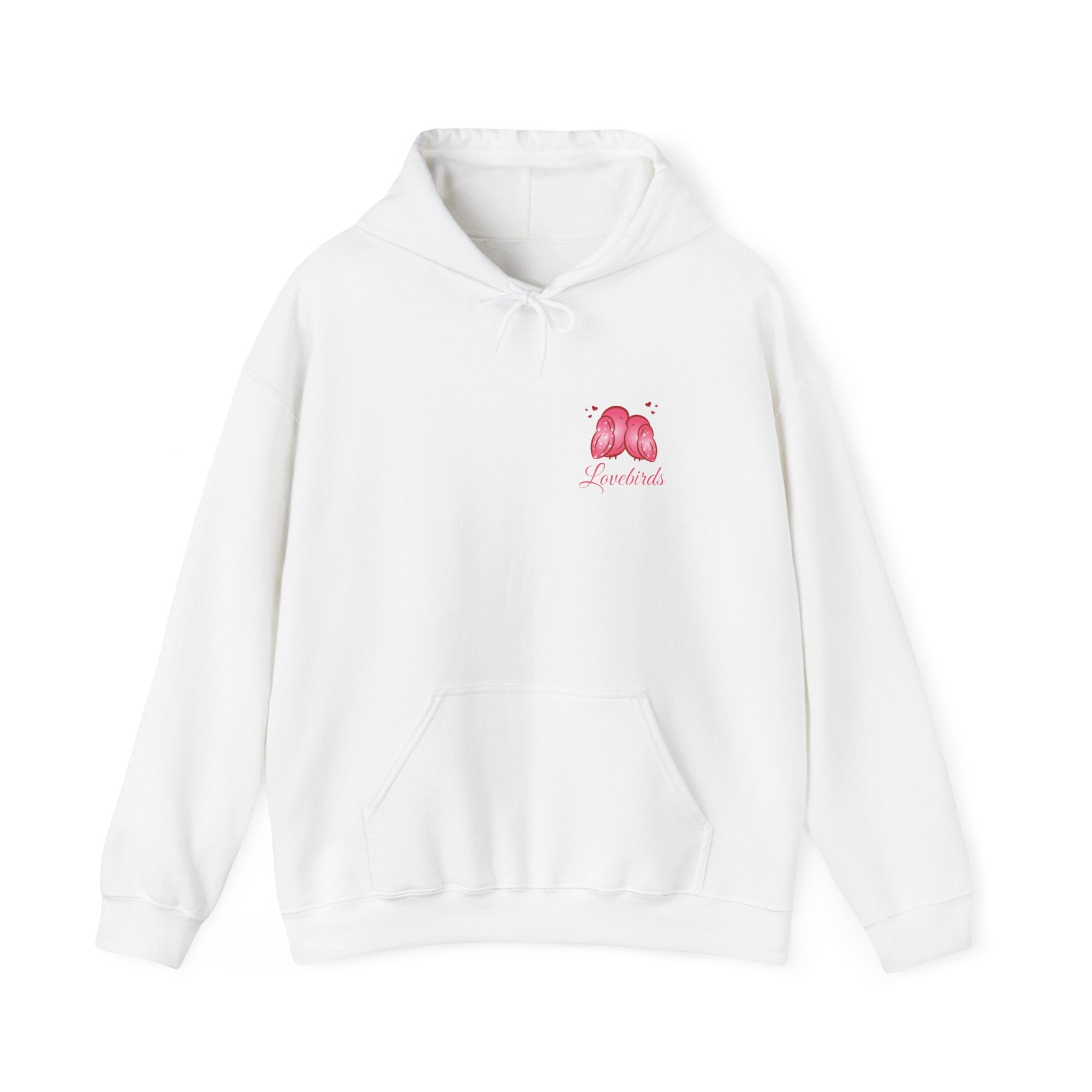 ''Lovebirds'' Hoodie — Cute Pink Lovebirds Hooded Sweatshirt