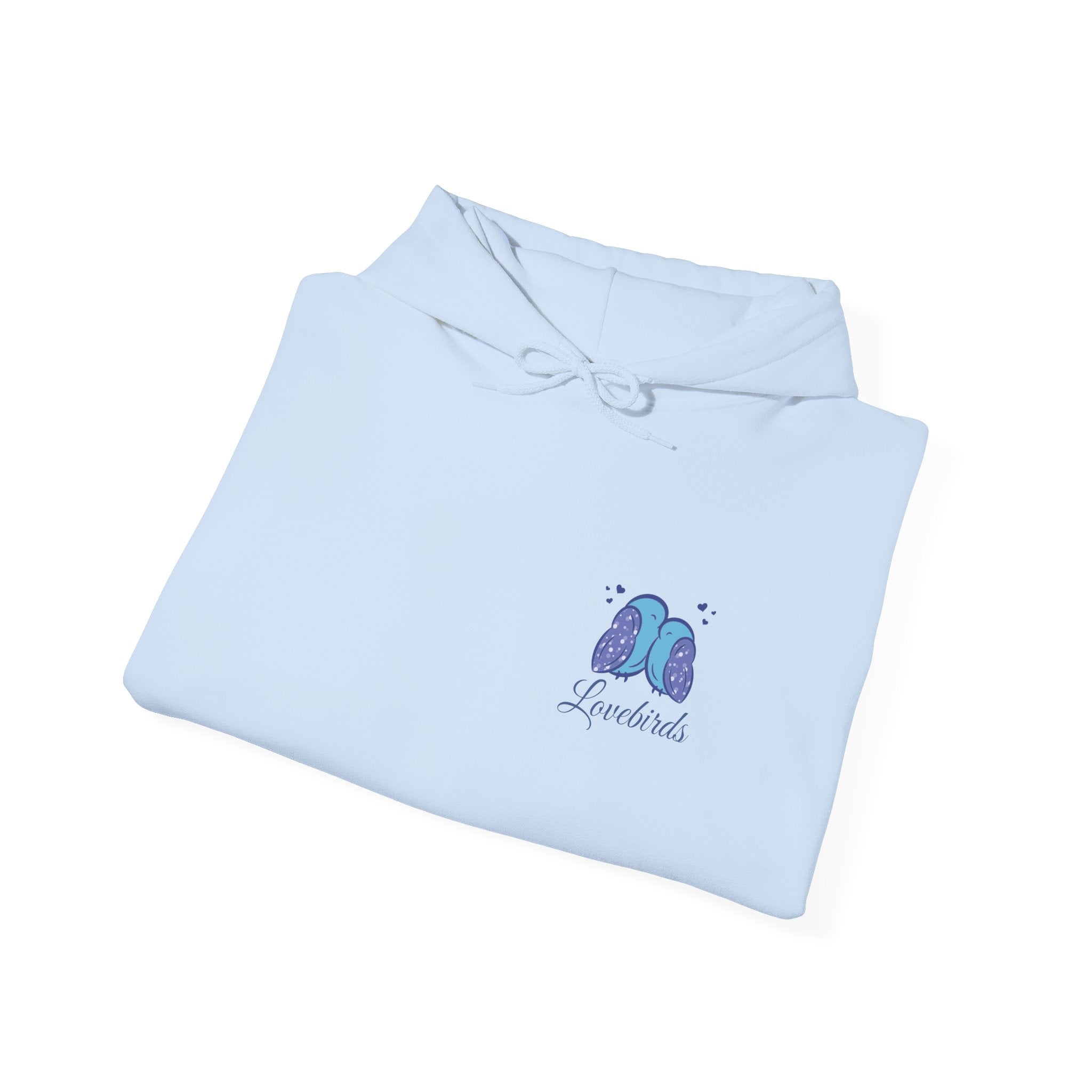 ''Lovebirds'' Hoodie — Cute Blue Lovebirds Hooded Sweatshirt