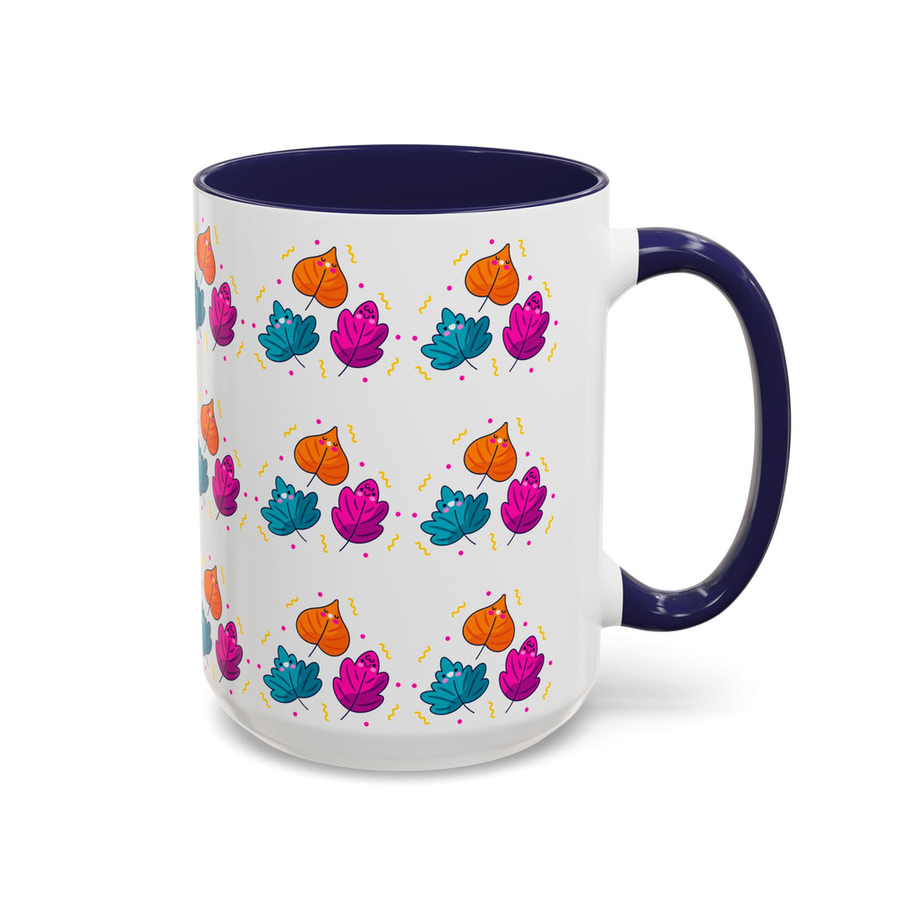 Bright Vibrant Leaves Accent Coffee Mug (11, 15 oz)