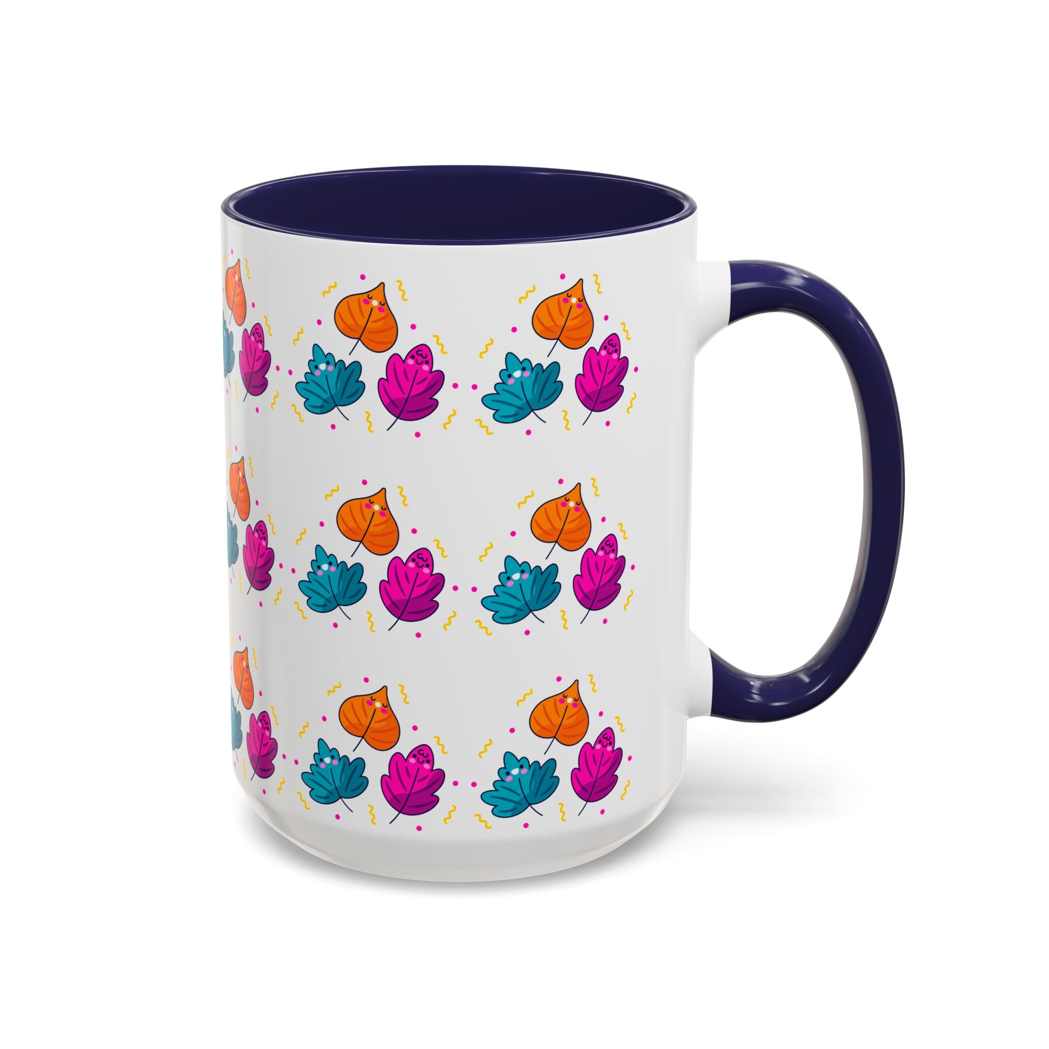 Bright Vibrant Leaves Accent Coffee Mug (11, 15 oz)
