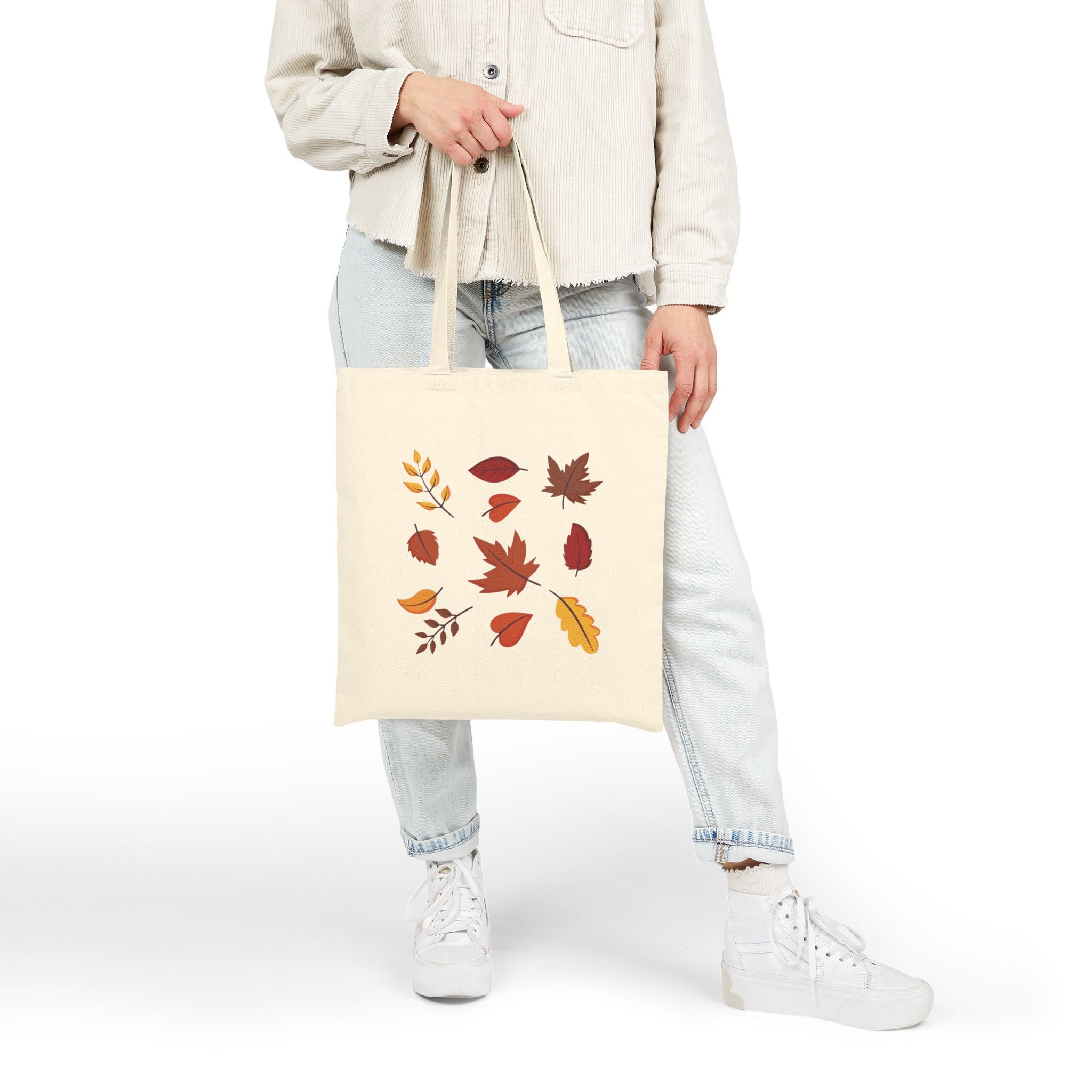 Autumn Leaves Cotton Canvas Tote Bag
