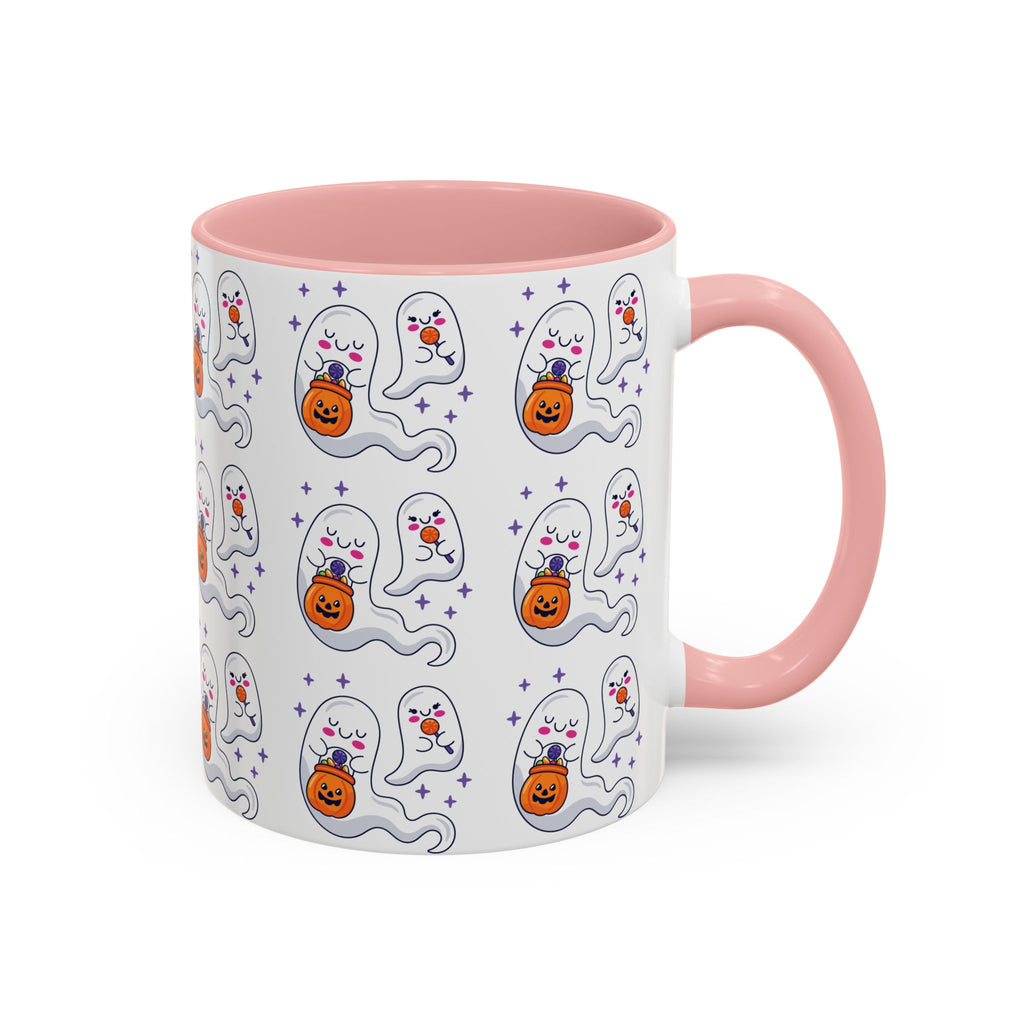 Halloween Ghosts Holding Treats Accent Coffee Mug (11, 15oz)