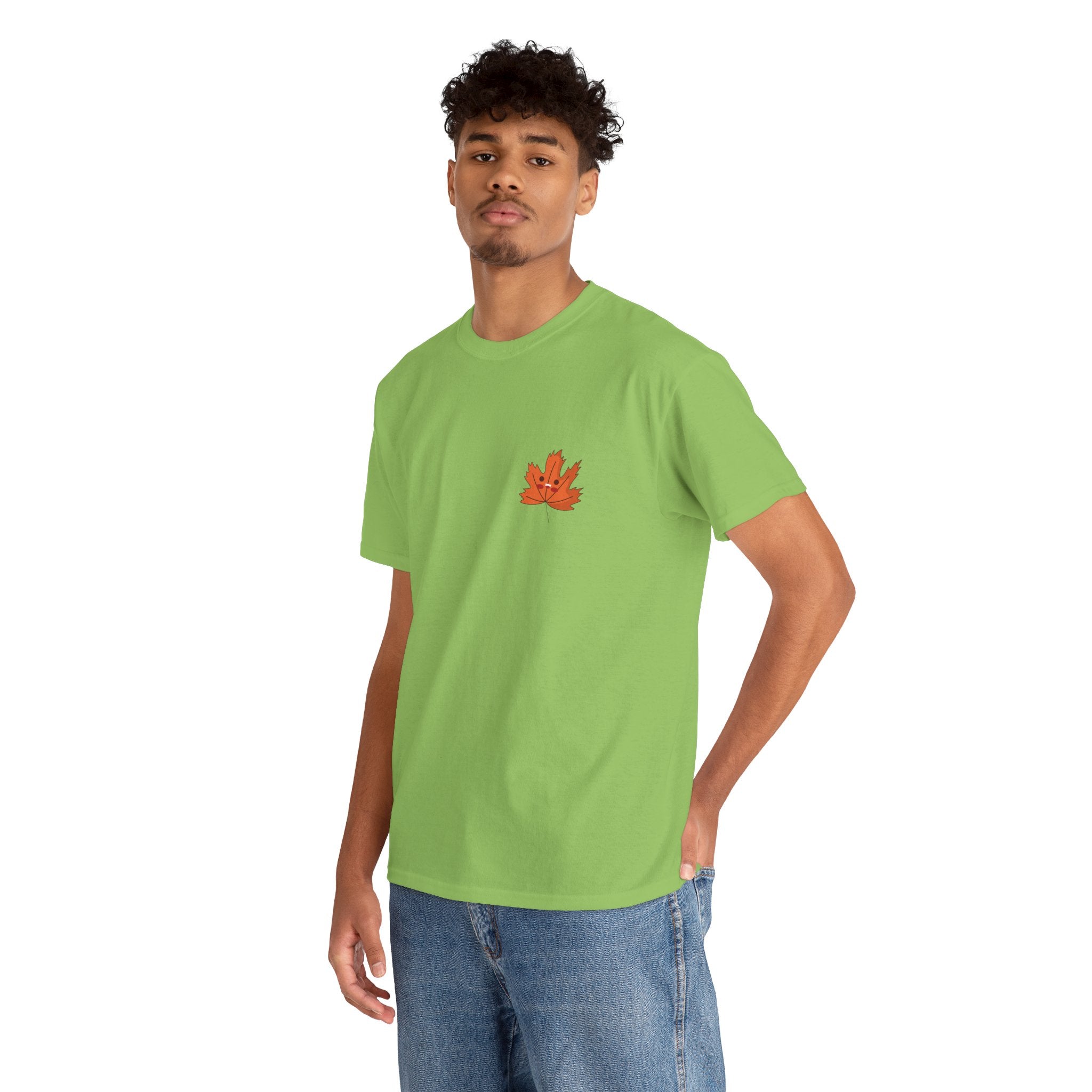 Cute Autumn Leaf Unisex Heavy Cotton Tee