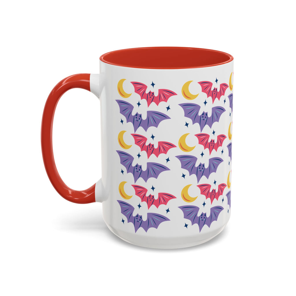 Cute Bats With Crescent Moon Accent Coffee Mug (11, 15oz)