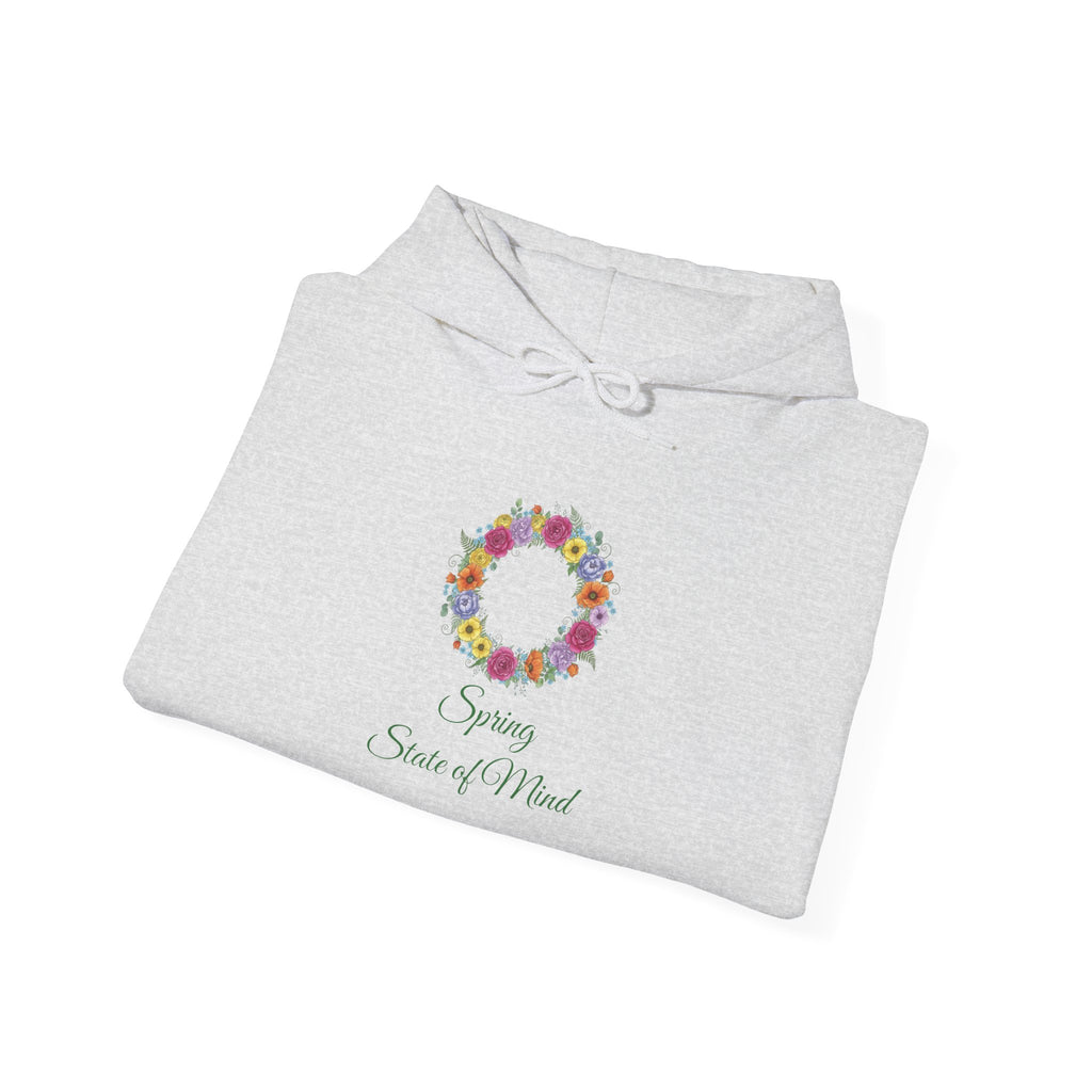 ''Spring State of Mind'' Hoodie —  Floral Wreath Spring Pullover