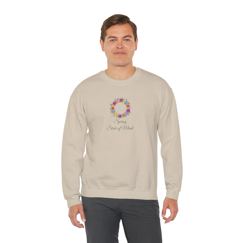 “Spring State of Mind” Sweatshirt — Floral Wreath Crewneck