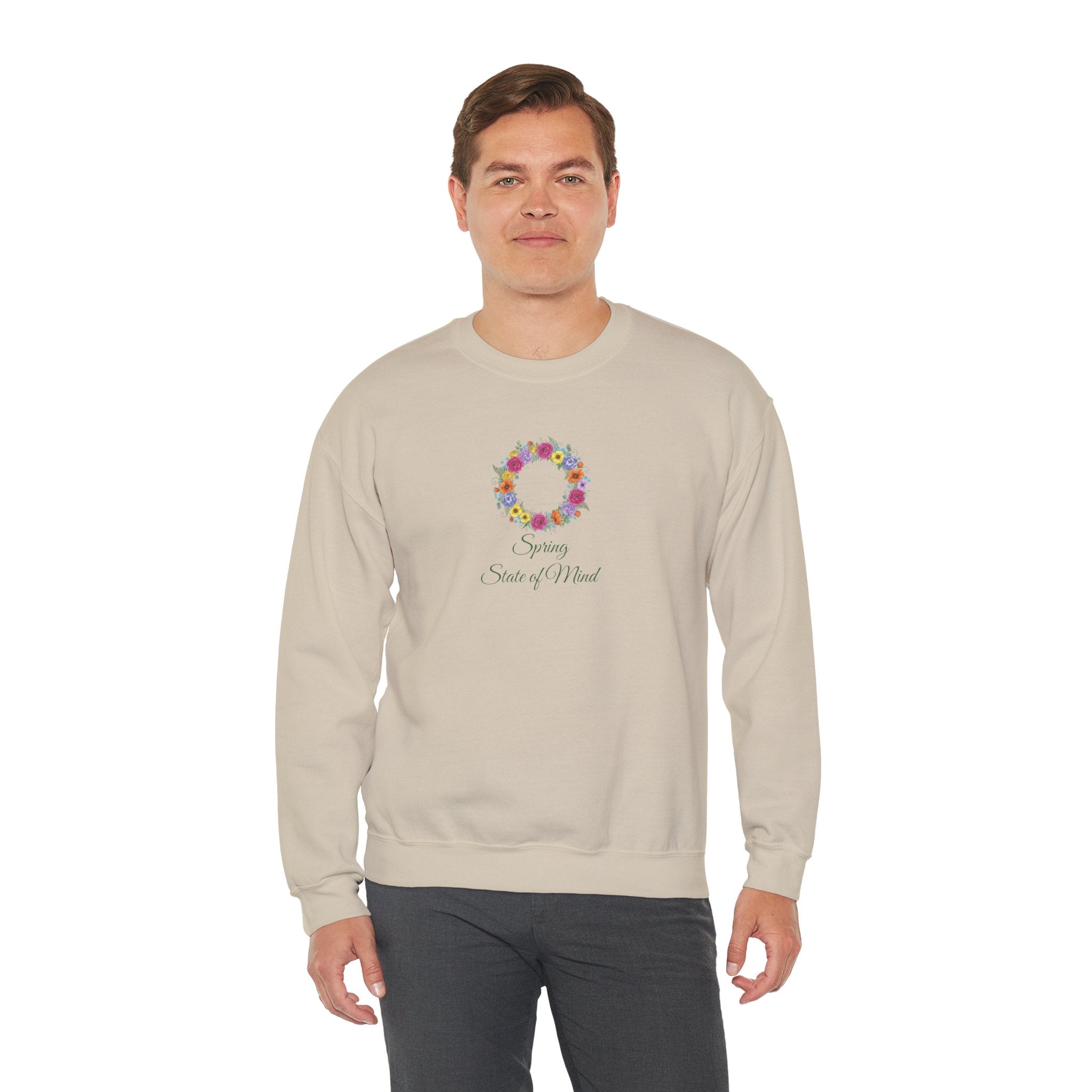 “Spring State of Mind” Sweatshirt — Floral Wreath Crewneck
