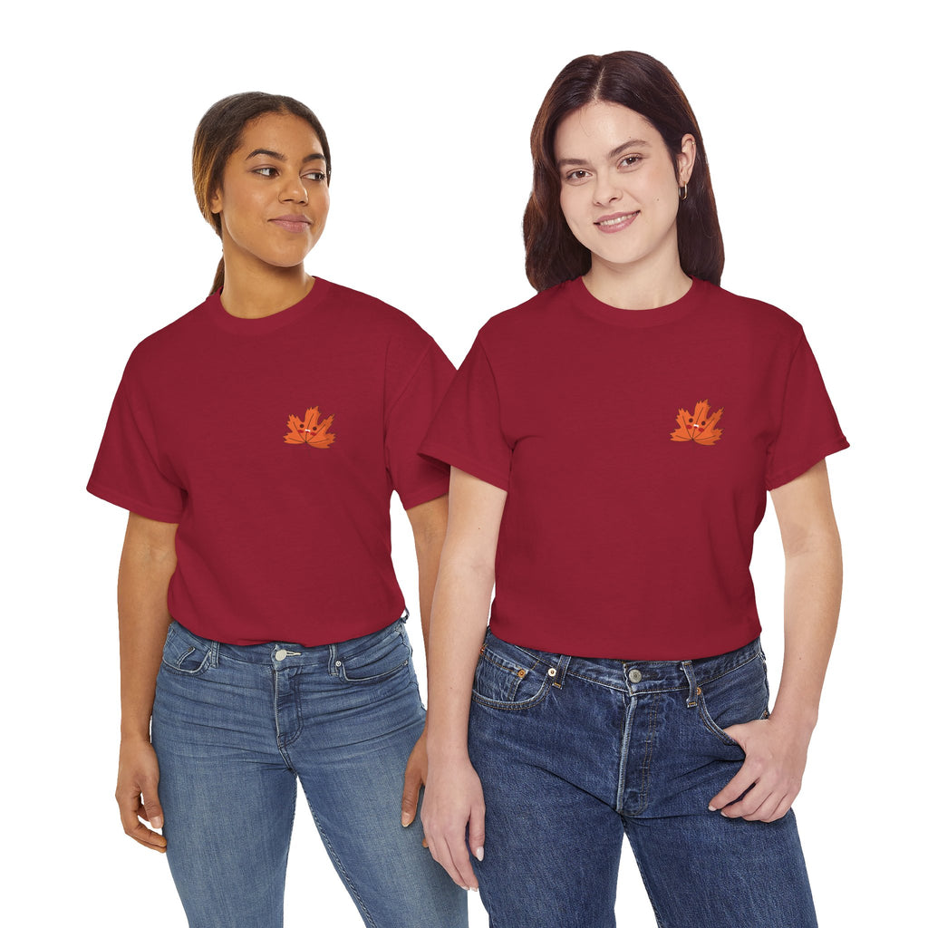Cute Autumn Leaf Unisex Heavy Cotton Tee