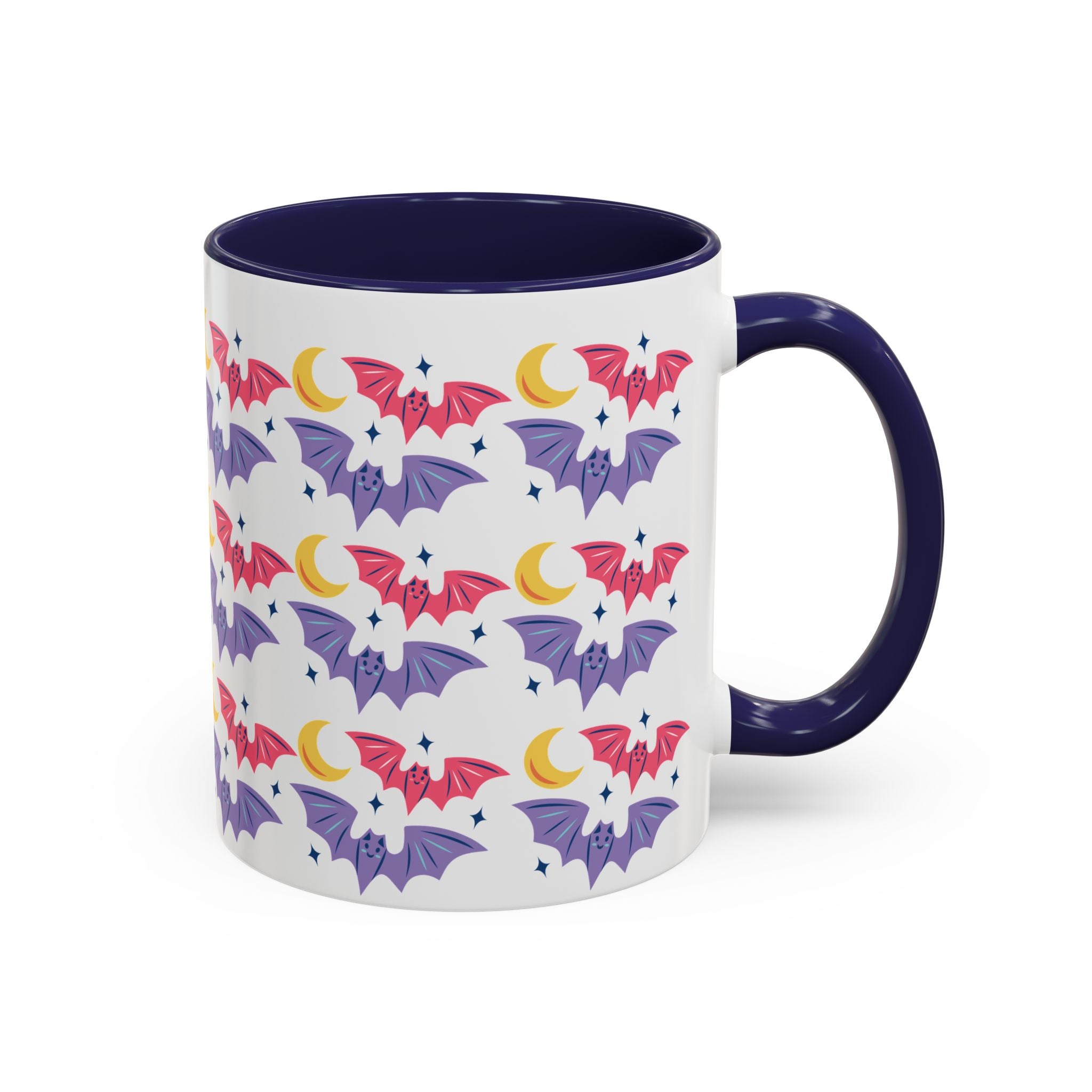 Cute Bats With Crescent Moon Accent Coffee Mug (11, 15oz)