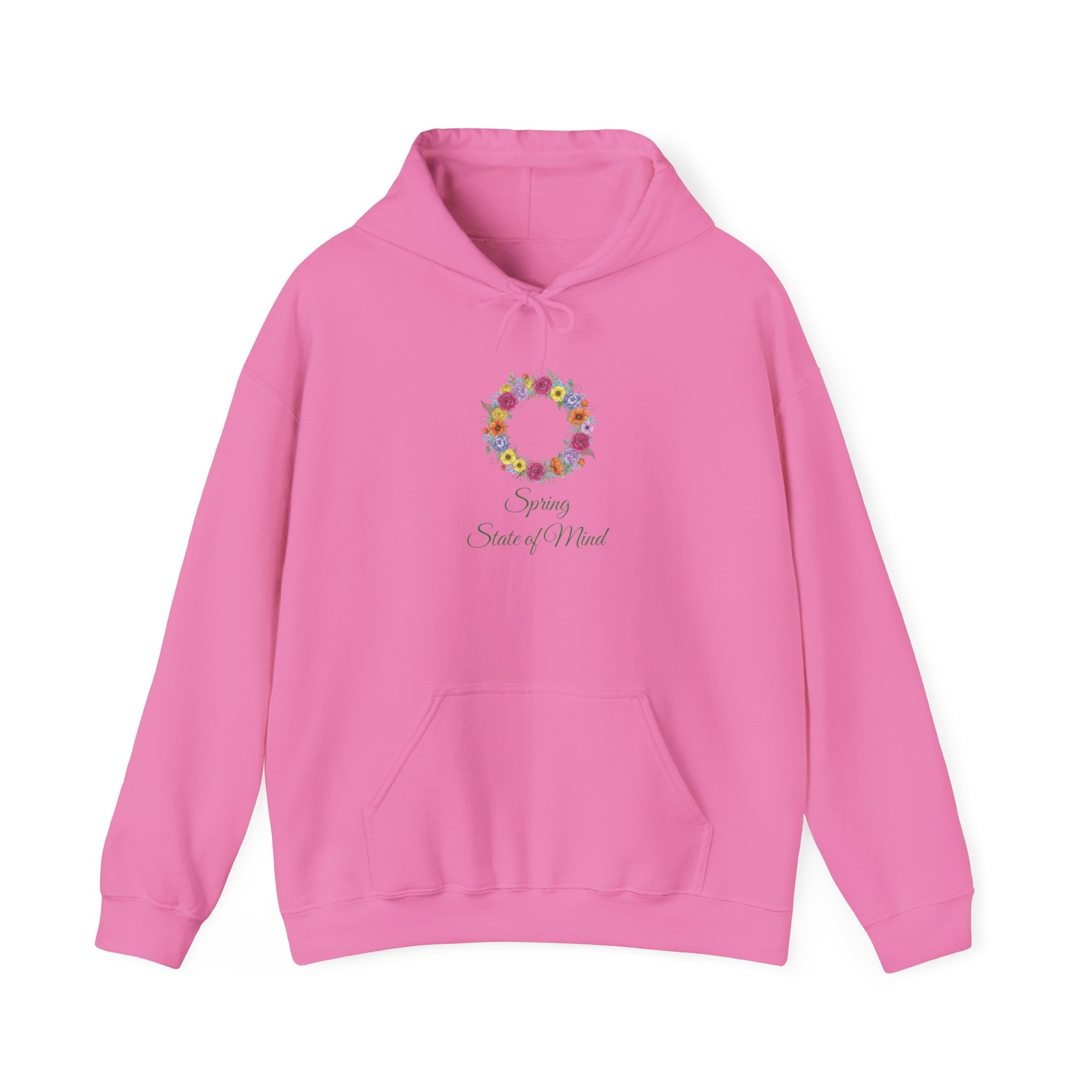 ''Spring State of Mind'' Hoodie —  Floral Wreath Spring Pullover
