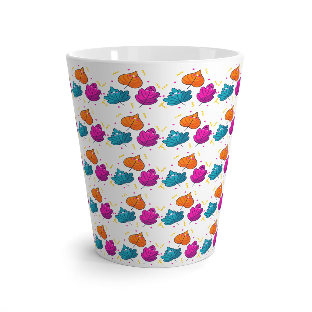 Bright Vibrant Leaves Latte Mug