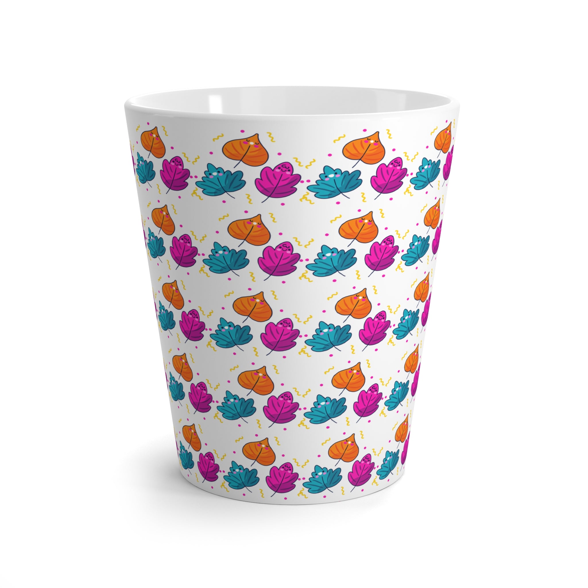Bright Vibrant Leaves Latte Mug
