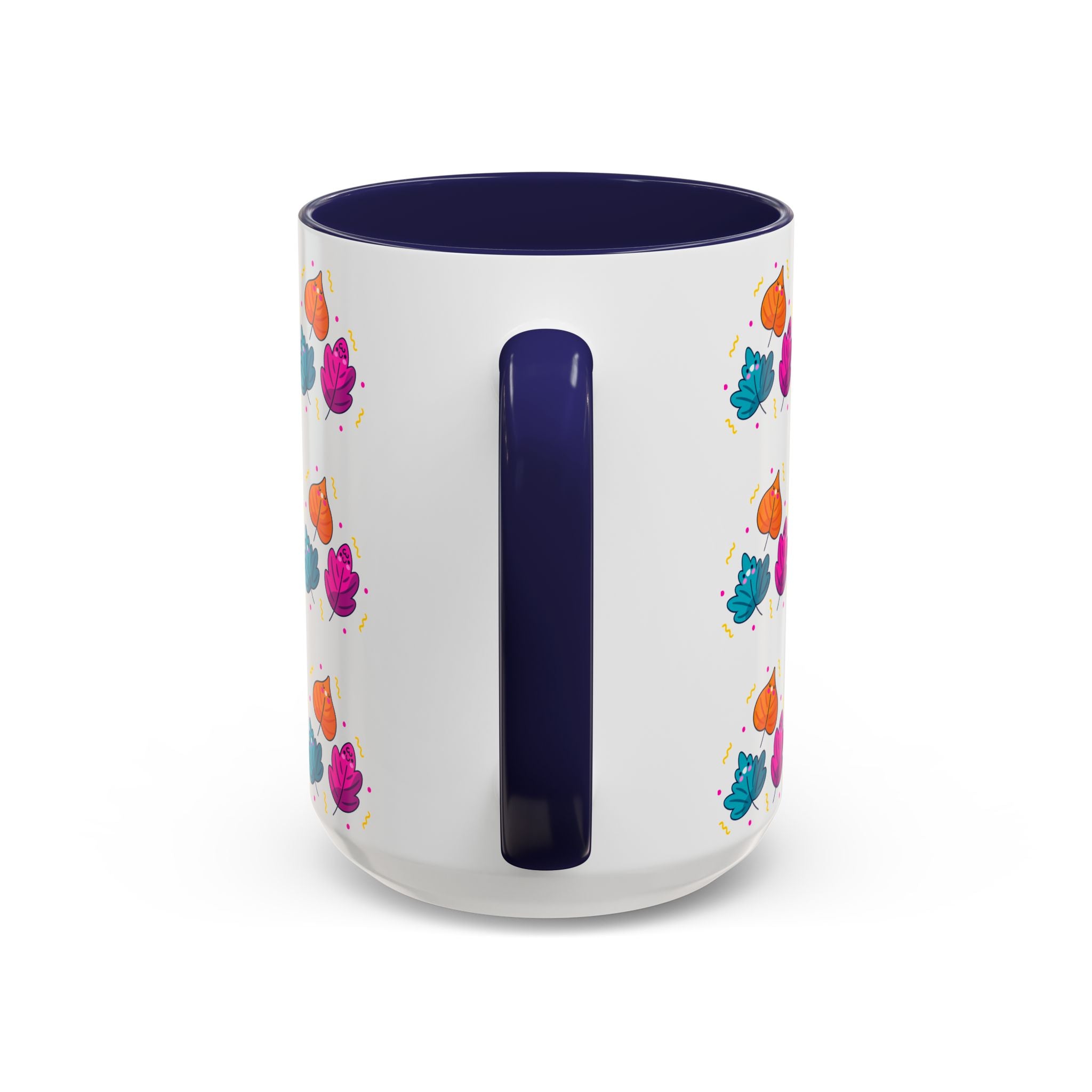 Bright Vibrant Leaves Accent Coffee Mug (11, 15 oz)