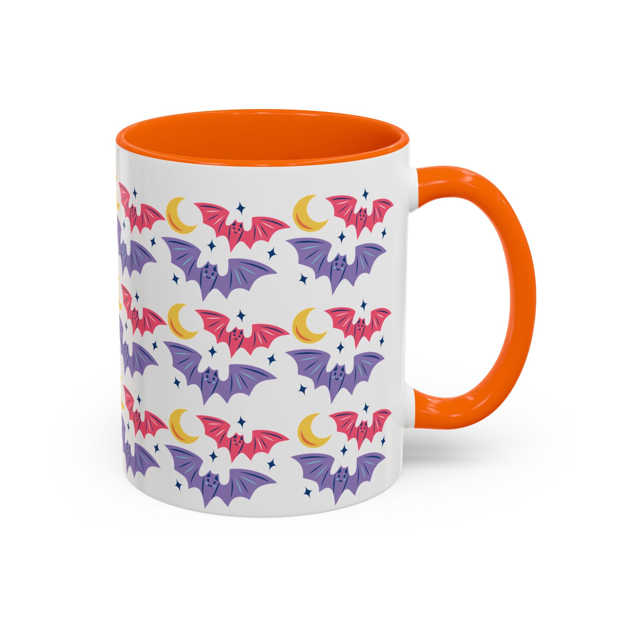 Cute Bats With Crescent Moon Accent Coffee Mug (11, 15oz)