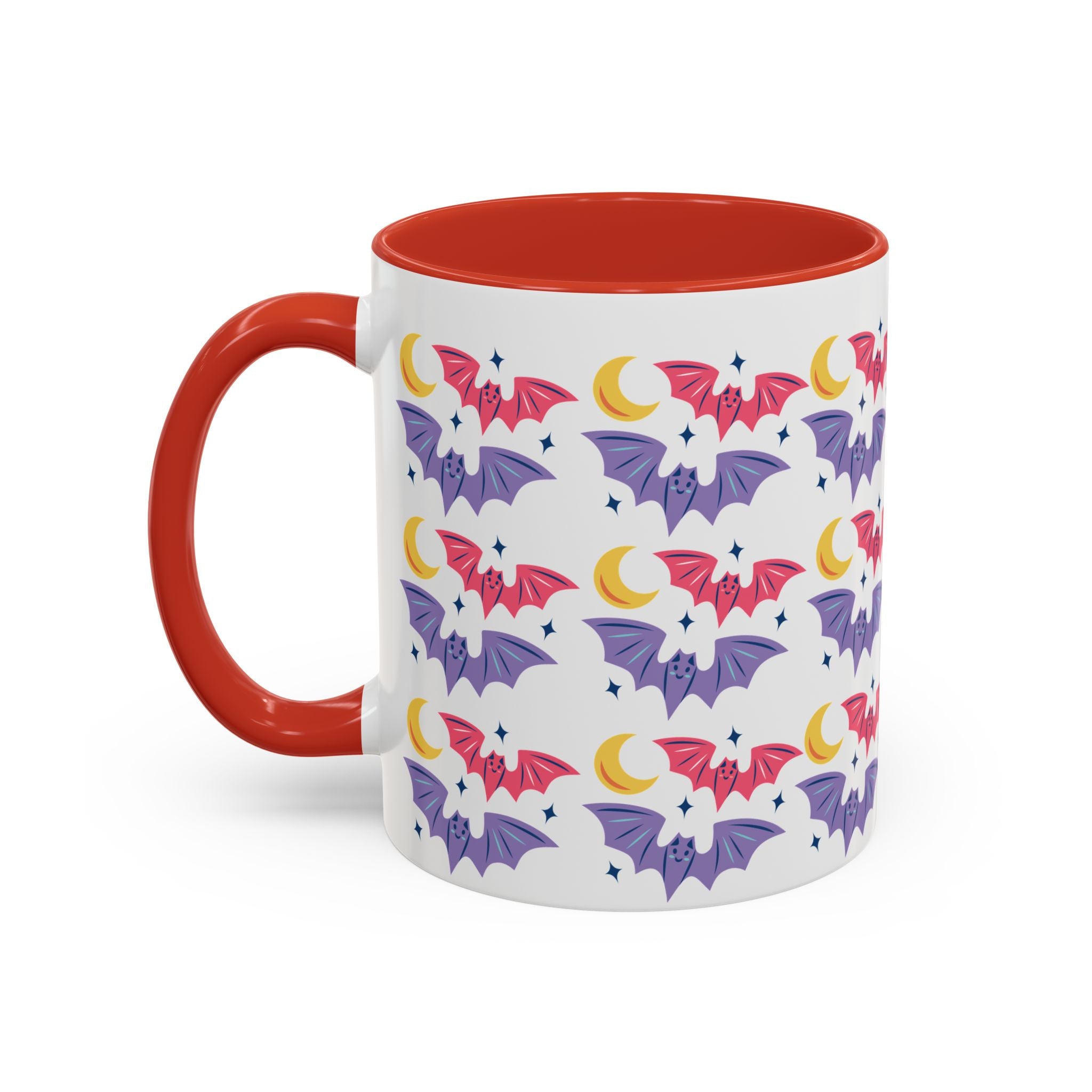 Cute Bats With Crescent Moon Accent Coffee Mug (11, 15oz)