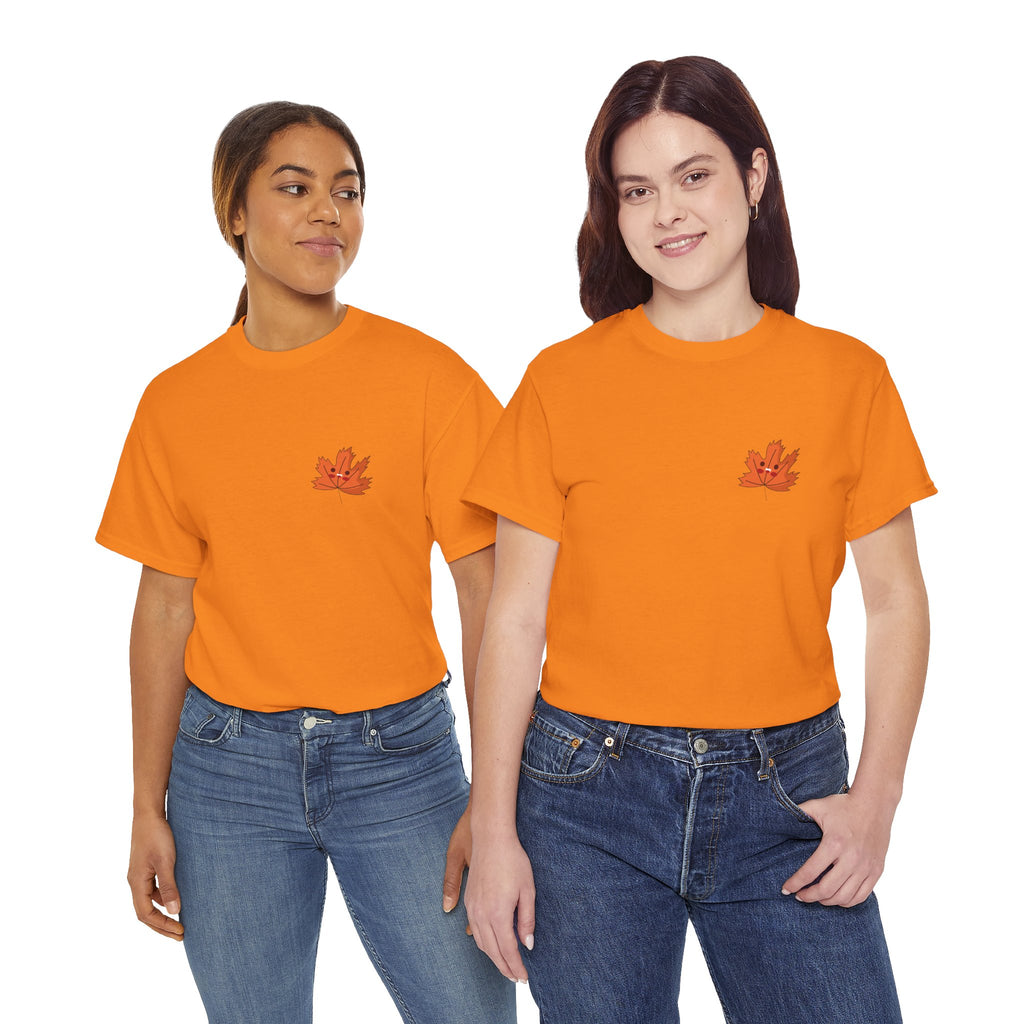 Cute Autumn Leaf Unisex Heavy Cotton Tee