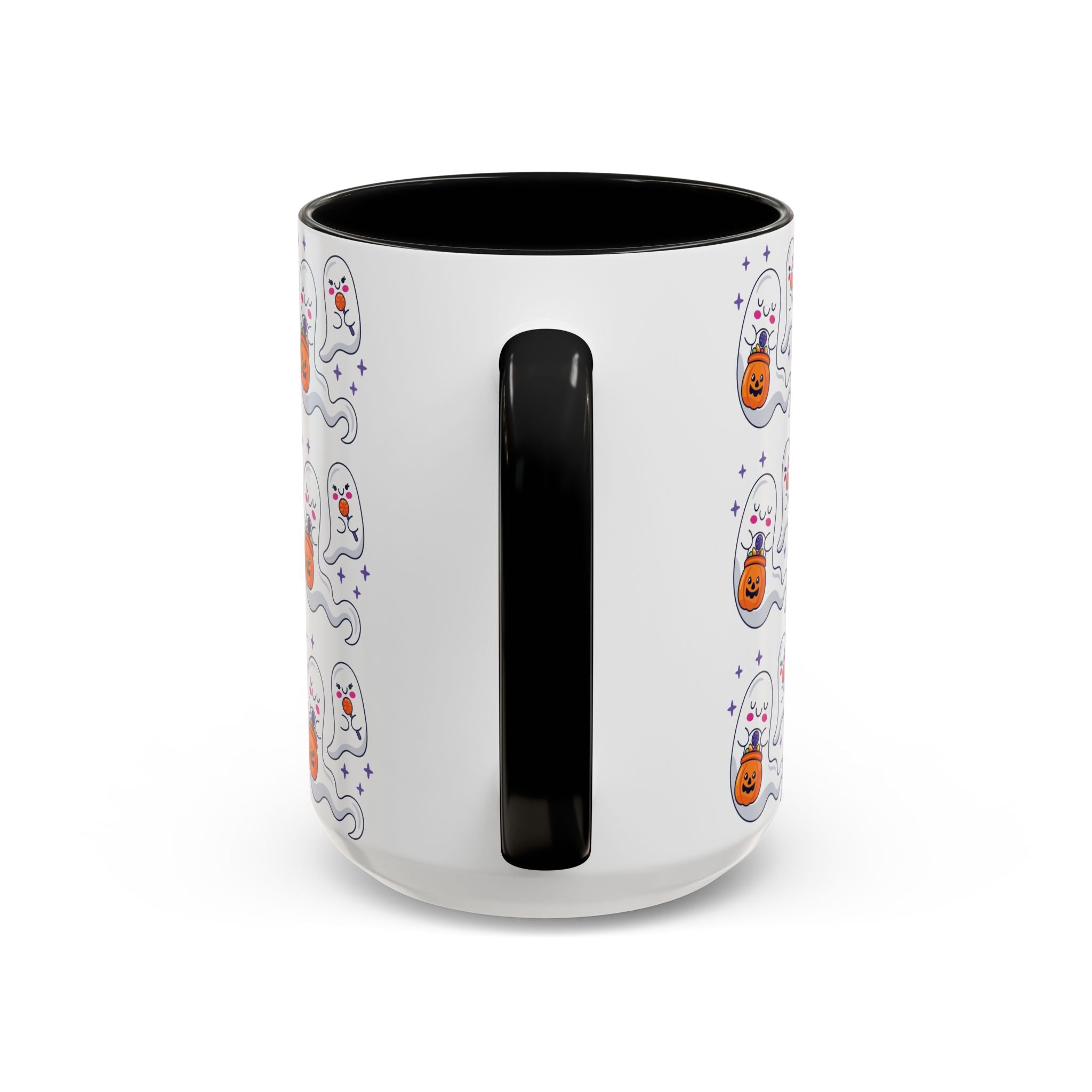 Halloween Ghosts Holding Treats Accent Coffee Mug (11, 15oz)