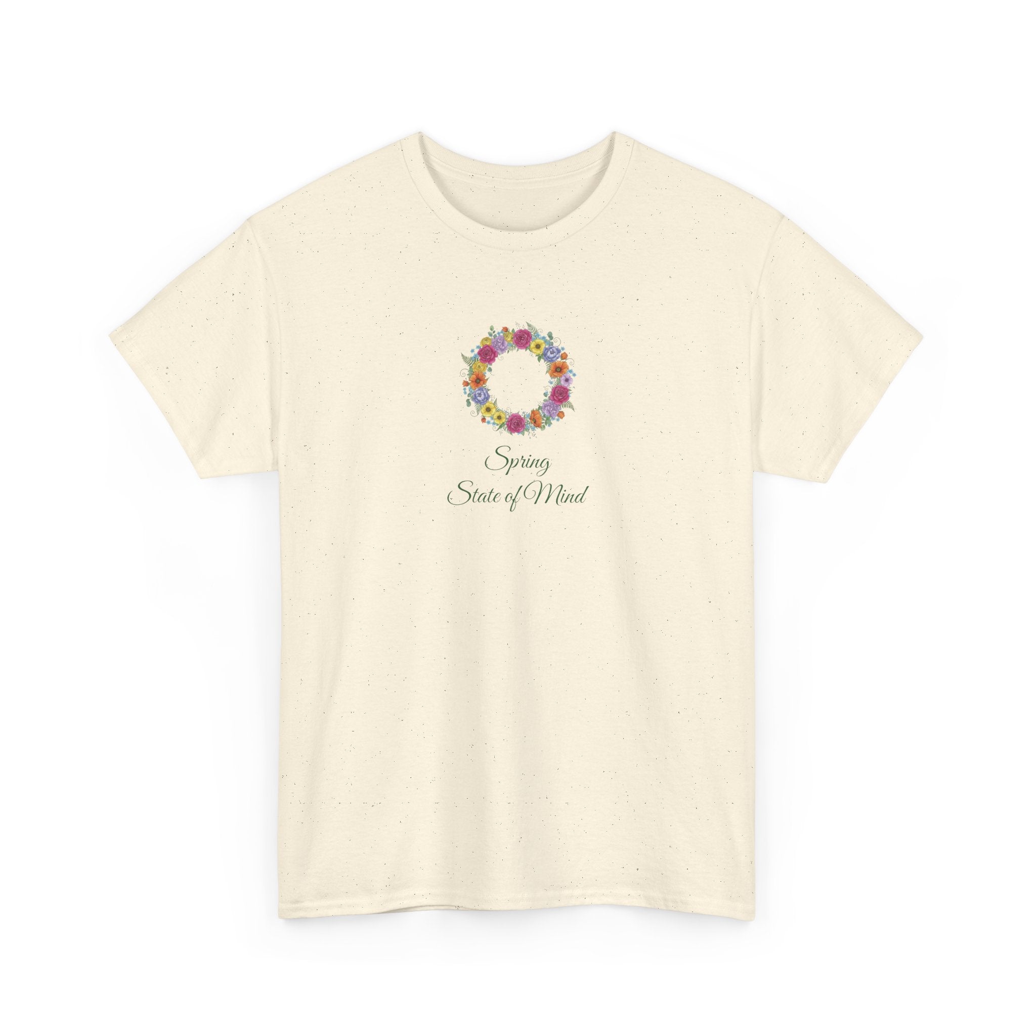 ''Spring State of Mind'' T-Shirt - Floral Wreath Spring Tee