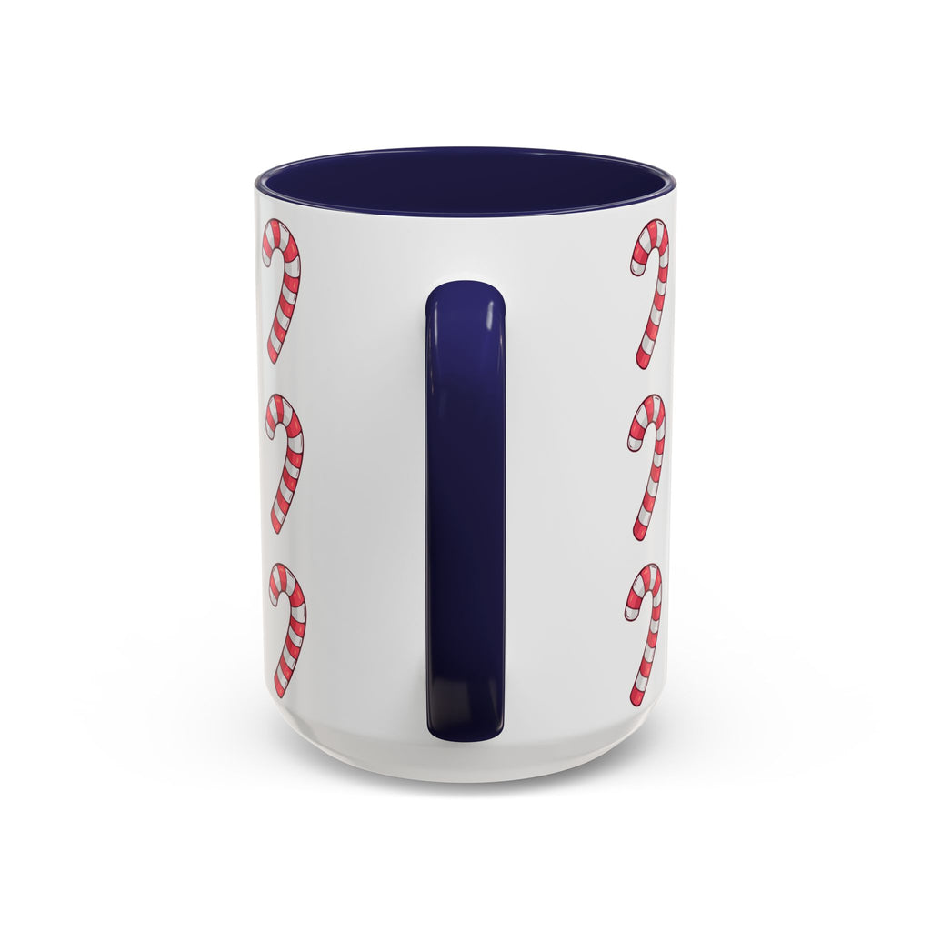 Candy Cane Pattern Accent Coffee Mug (11/15oz)