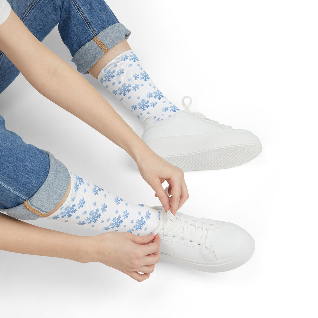 Snowflake Sublimation Crew Socks