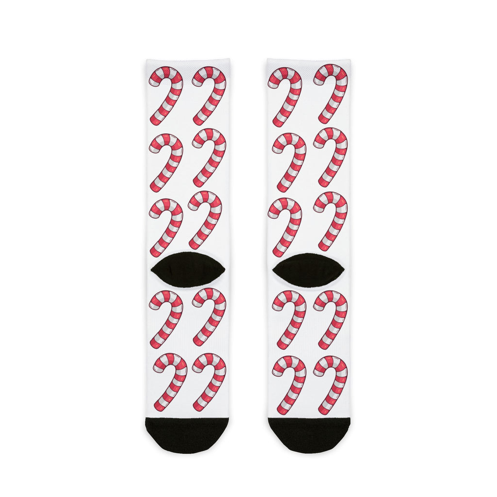 Candy Cane Pattern Sublimation Crew Socks