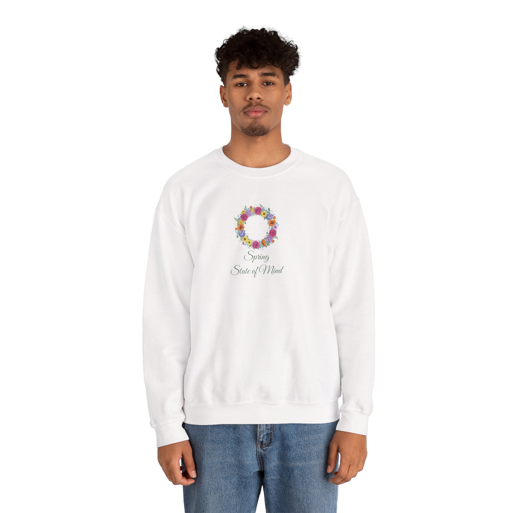 “Spring State of Mind” Sweatshirt — Floral Wreath Crewneck