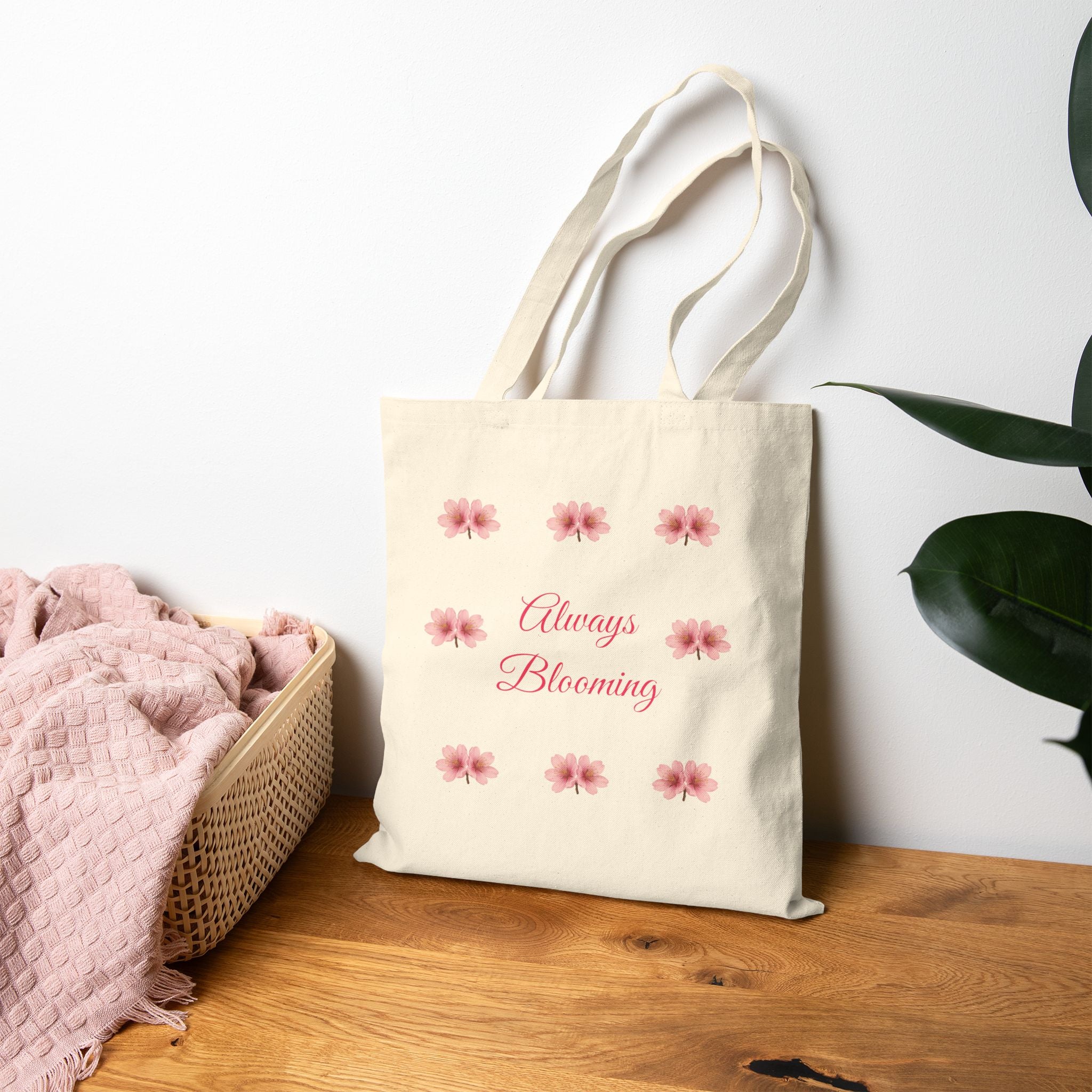 Always Blooming Floral Canvas Tote - Cute Tote Bag