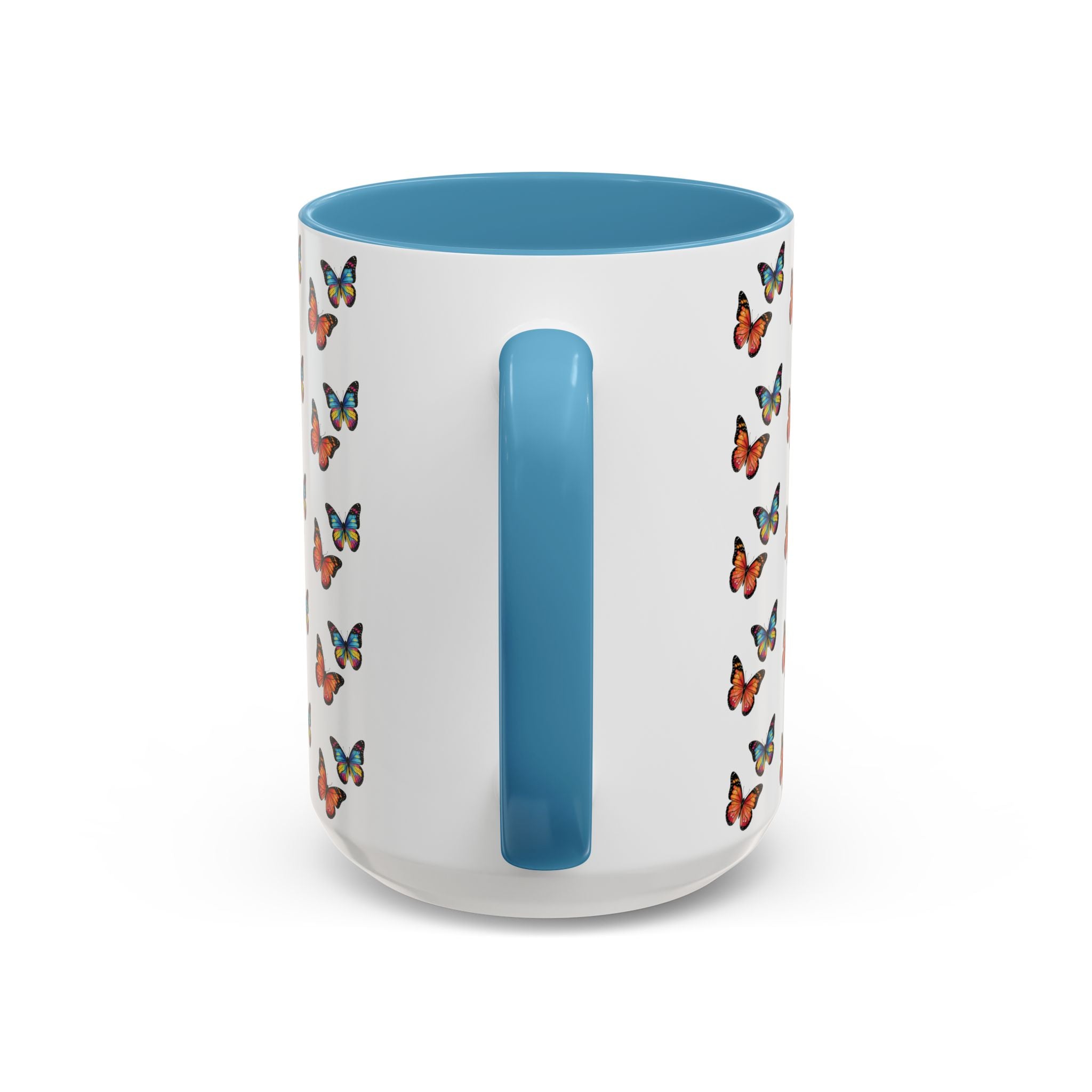 Butterfly Pattern Coffee Mug — Colorful Sunset Butterflies, 11/15oz