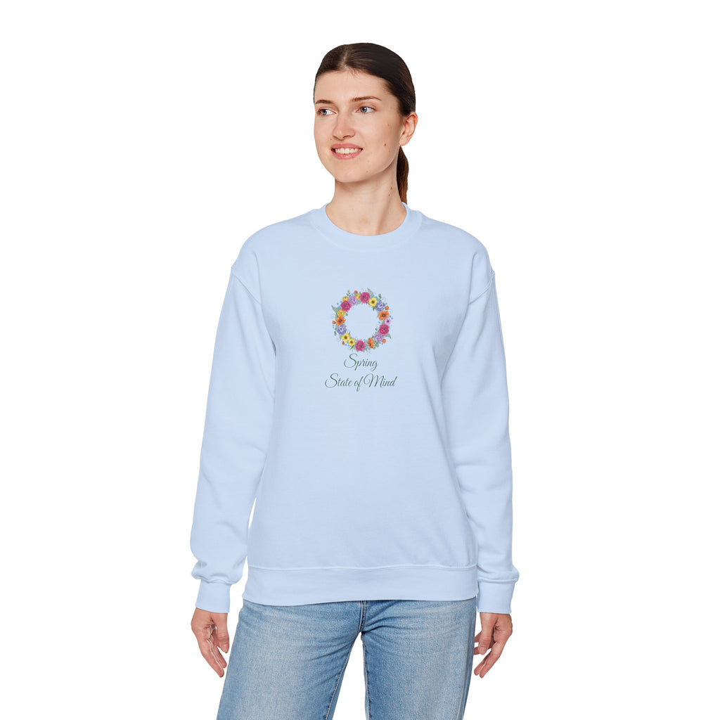 “Spring State of Mind” Sweatshirt — Floral Wreath Crewneck