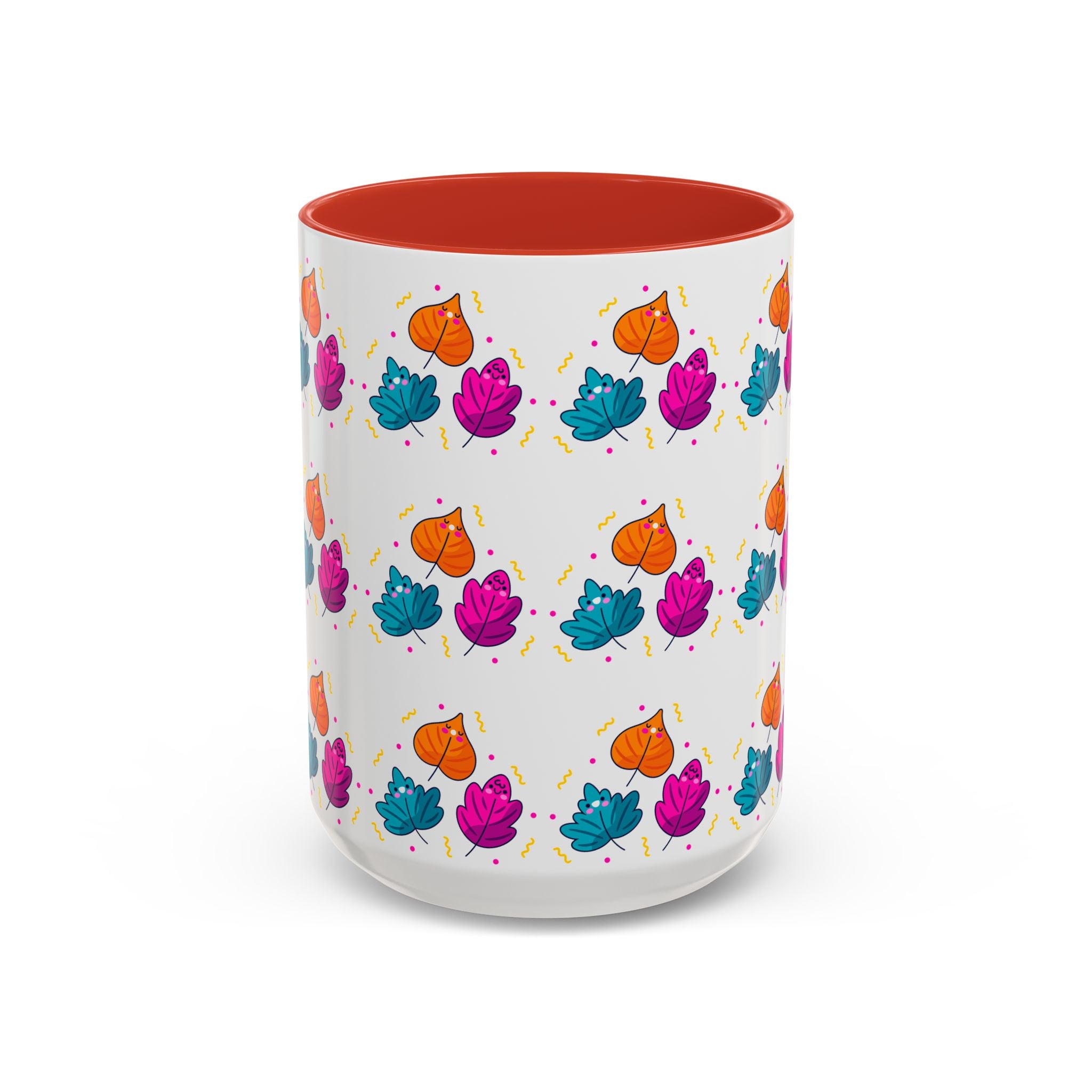 Bright Vibrant Leaves Accent Coffee Mug (11, 15 oz)